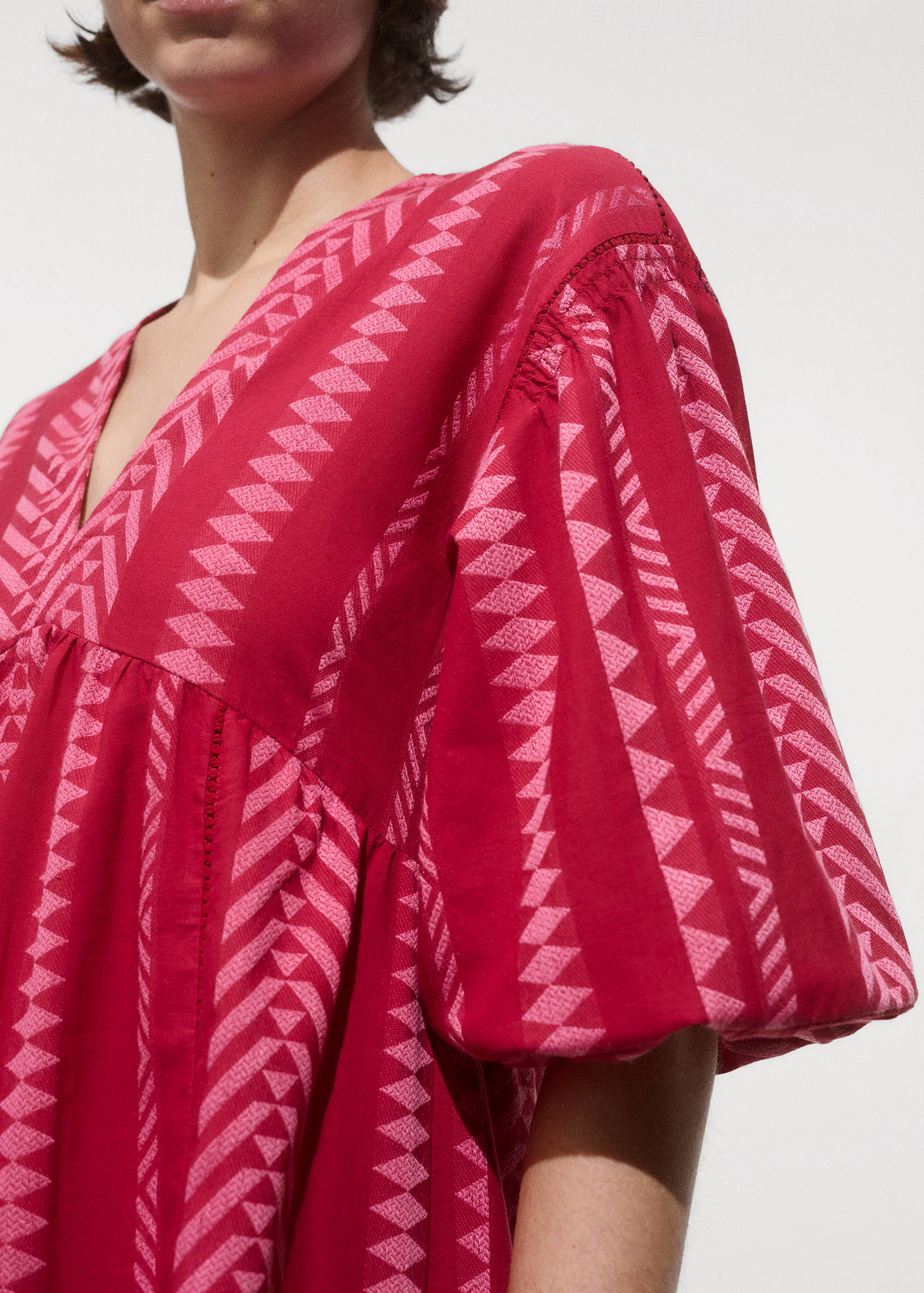 Vestido midi estampado geométrico - Detalle del artículo 6