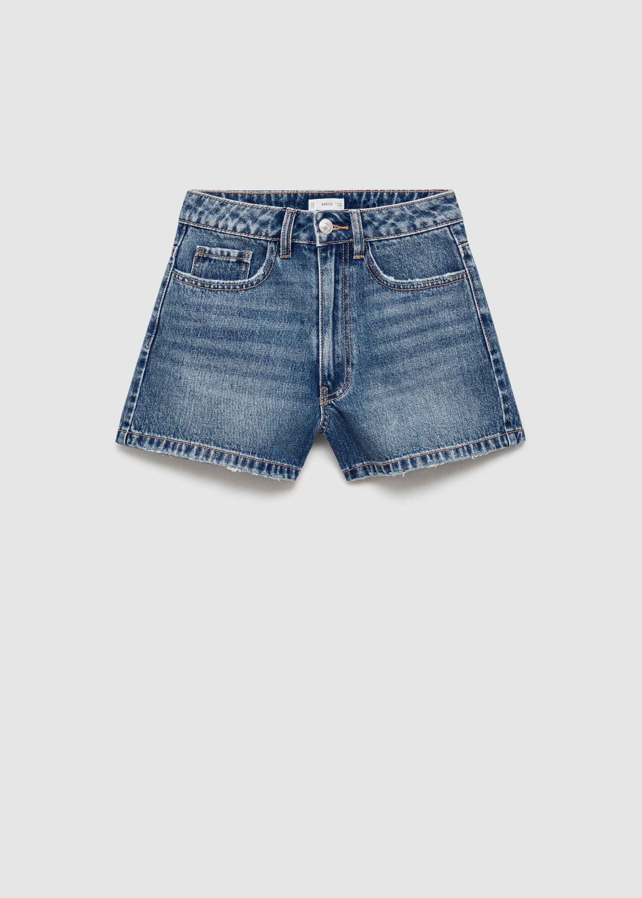 Straight-fit denim shorts - Article without model