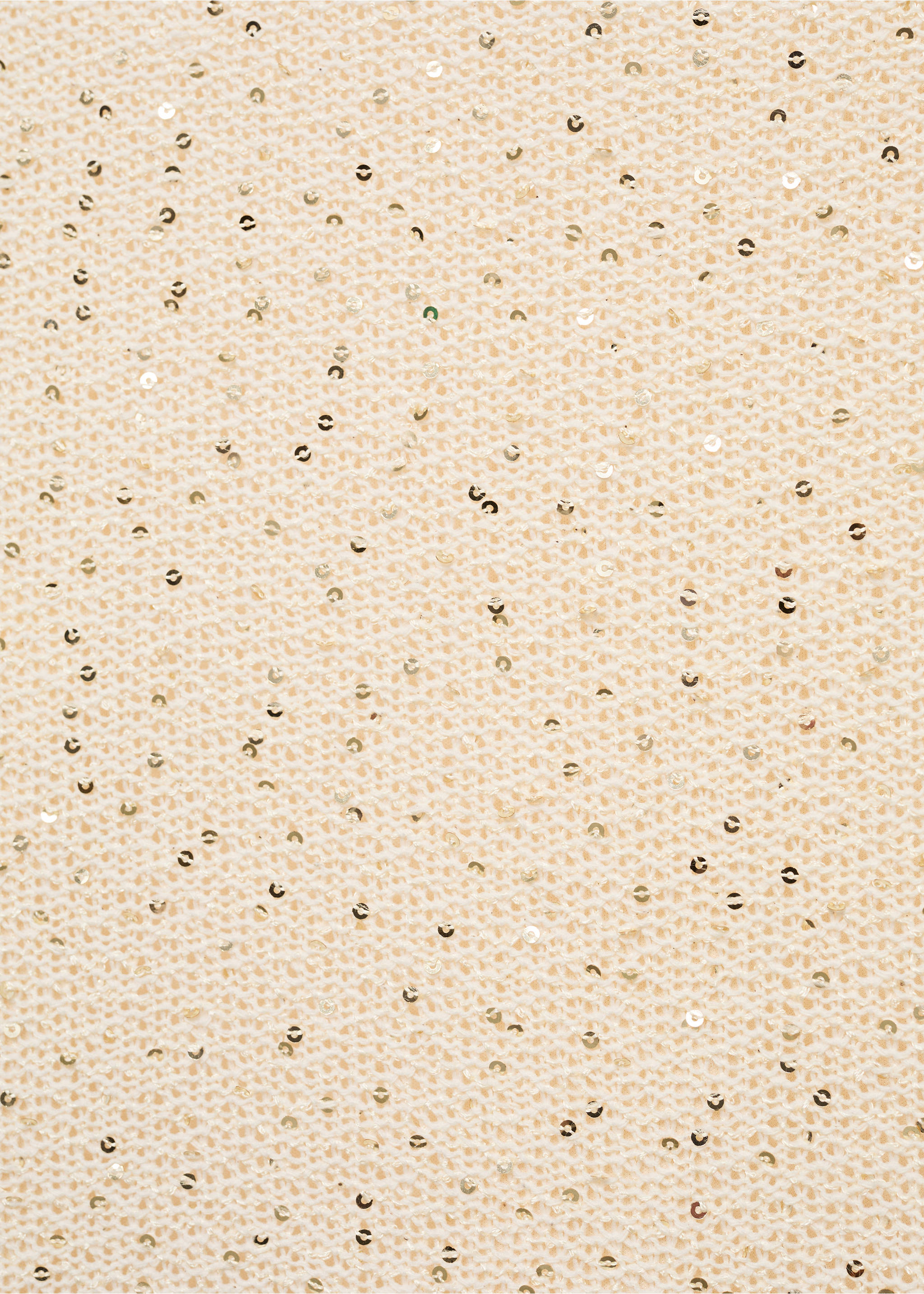 Sequined tank top - Details of the article 8, Ecru. Ref: 77050371-00.