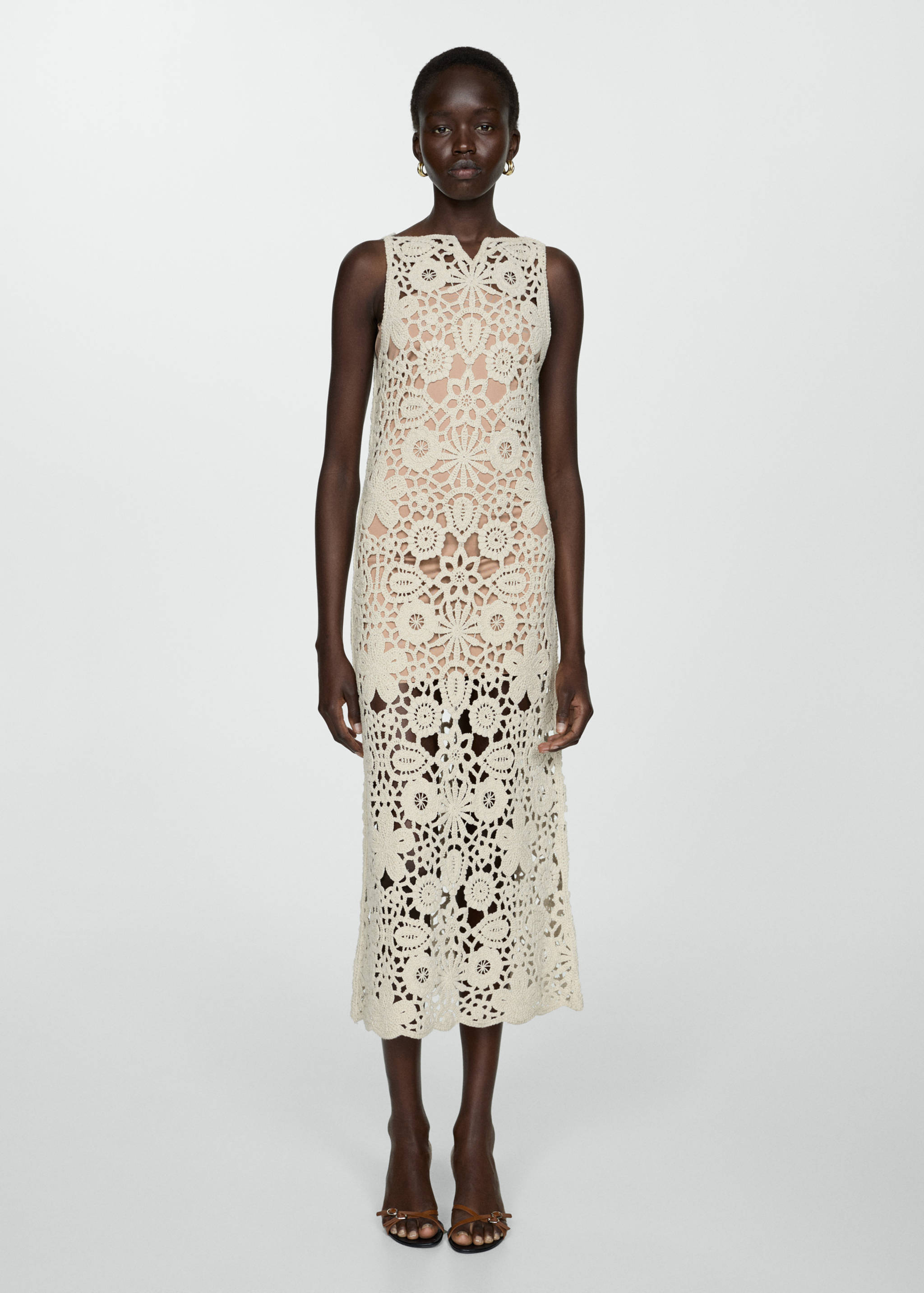 Strapless jurk met korte voering - Overzichtstekening