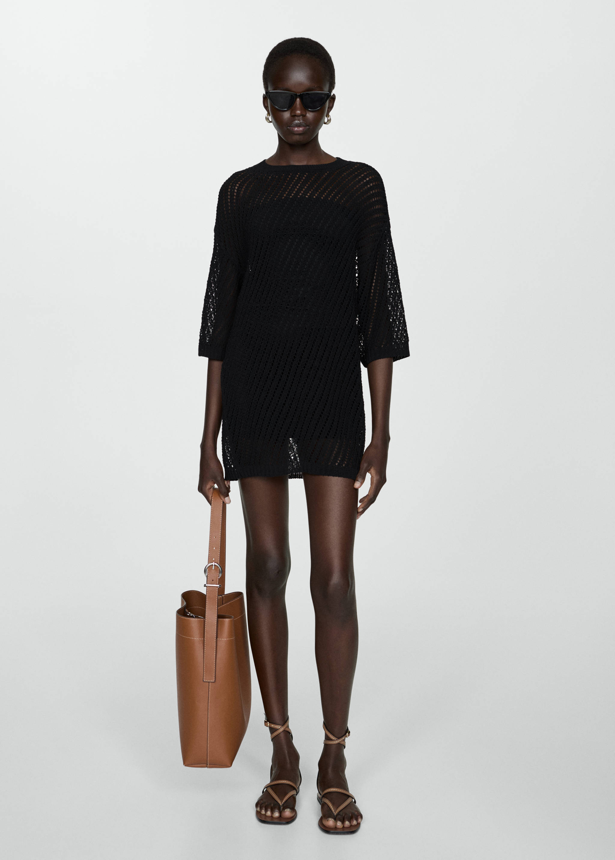 Strapless jurk met korte voering - Overzichtstekening