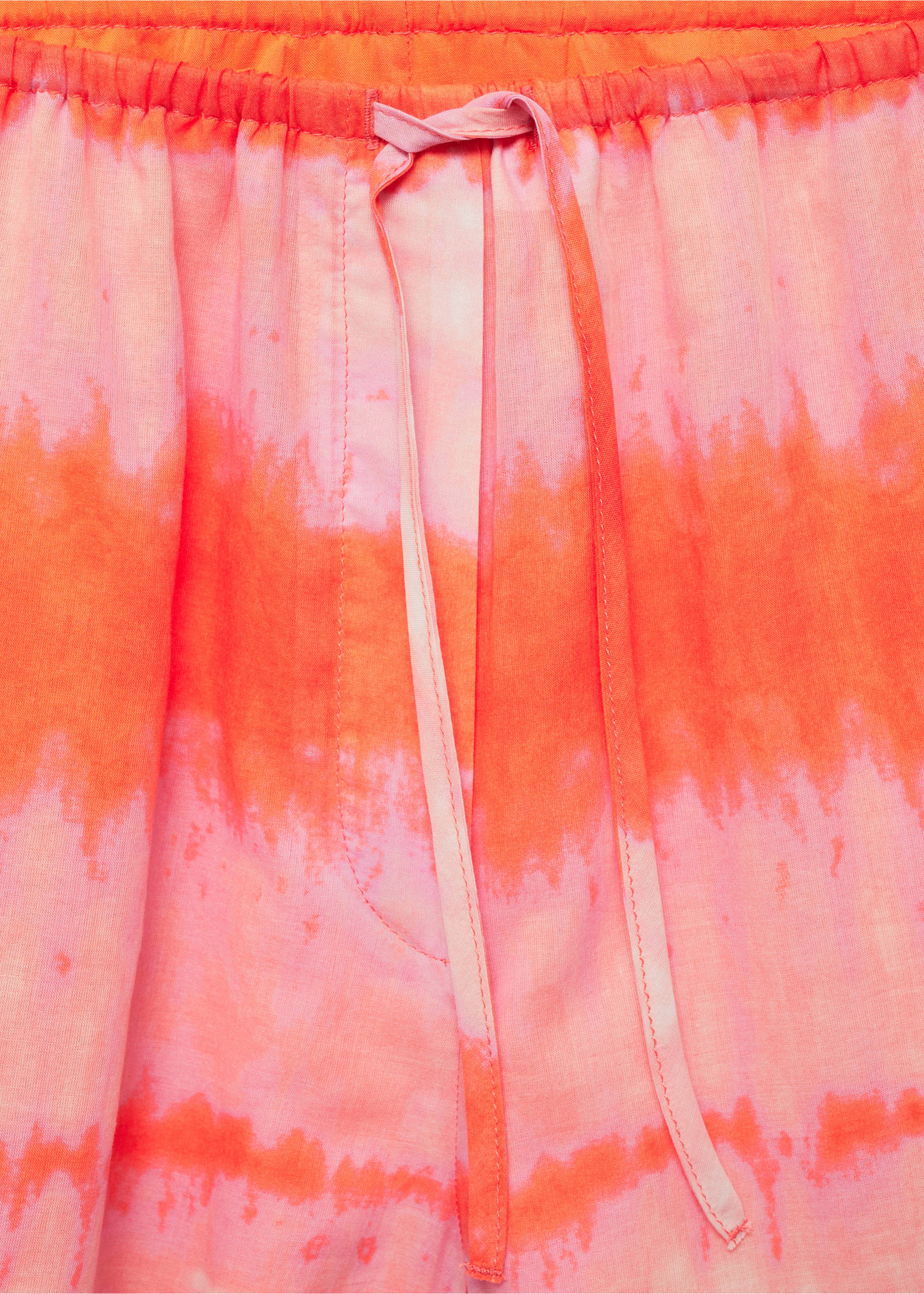 Shorts estampados cintura elástica - Detalle del artículo 8, Naranja. Ref: 77050385-00.