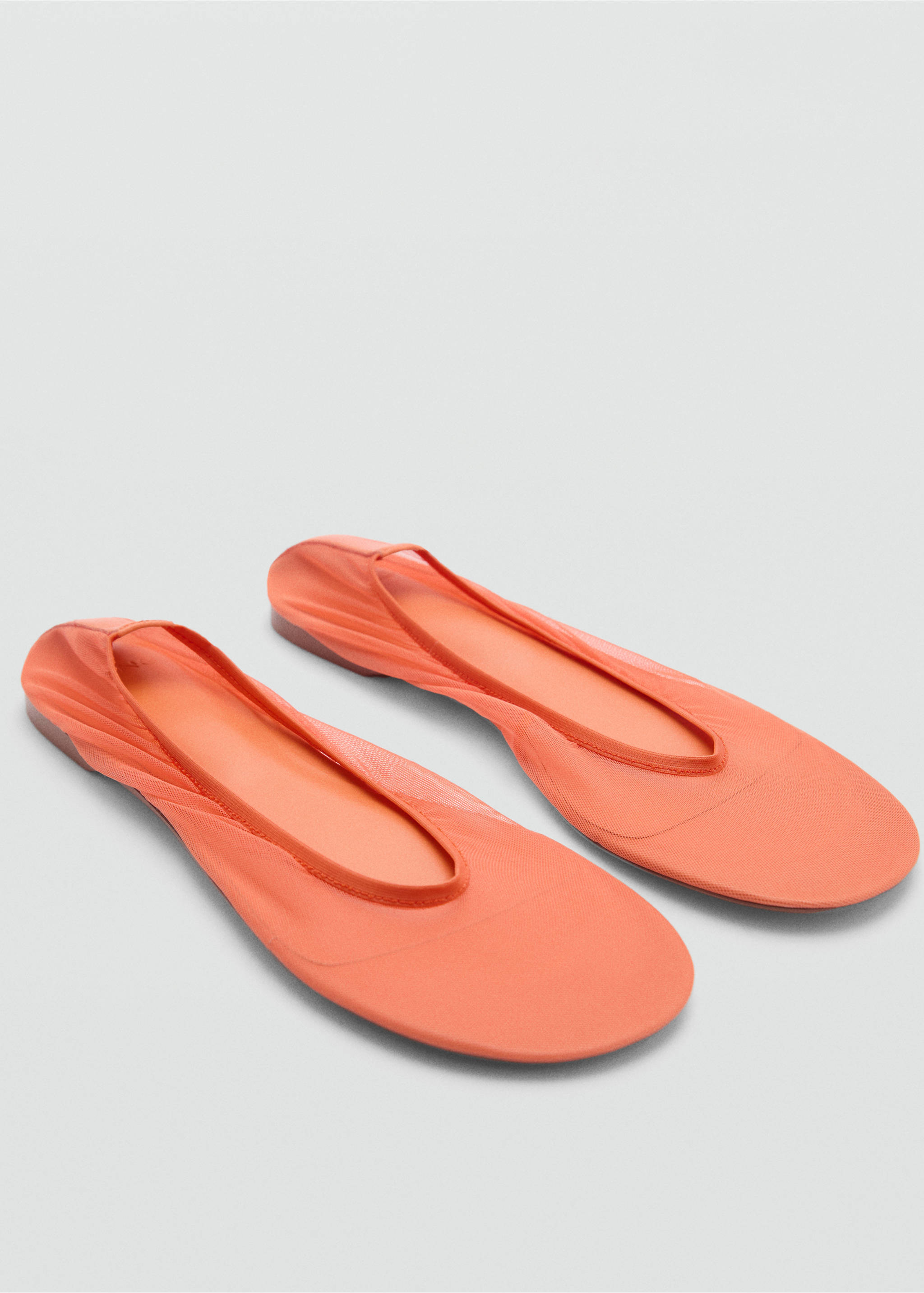 Semi-transparent mesh ballet flats - Medium plane, Orange. Ref: 77050387-00.
