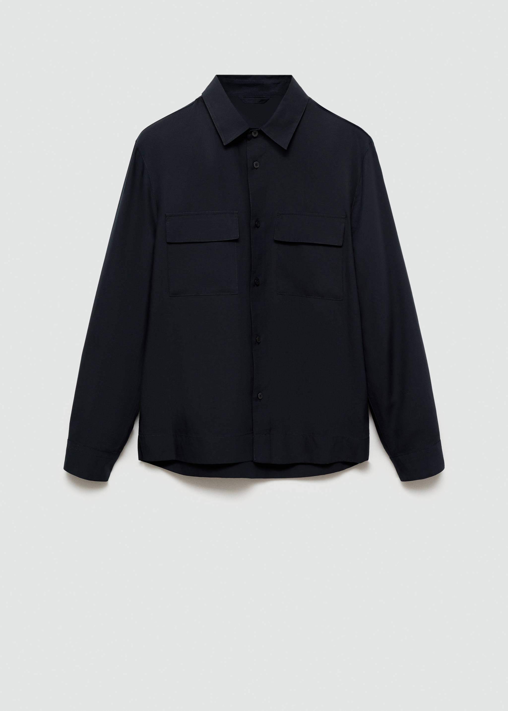 Tencel-linen overshirt with pockets - Article without model