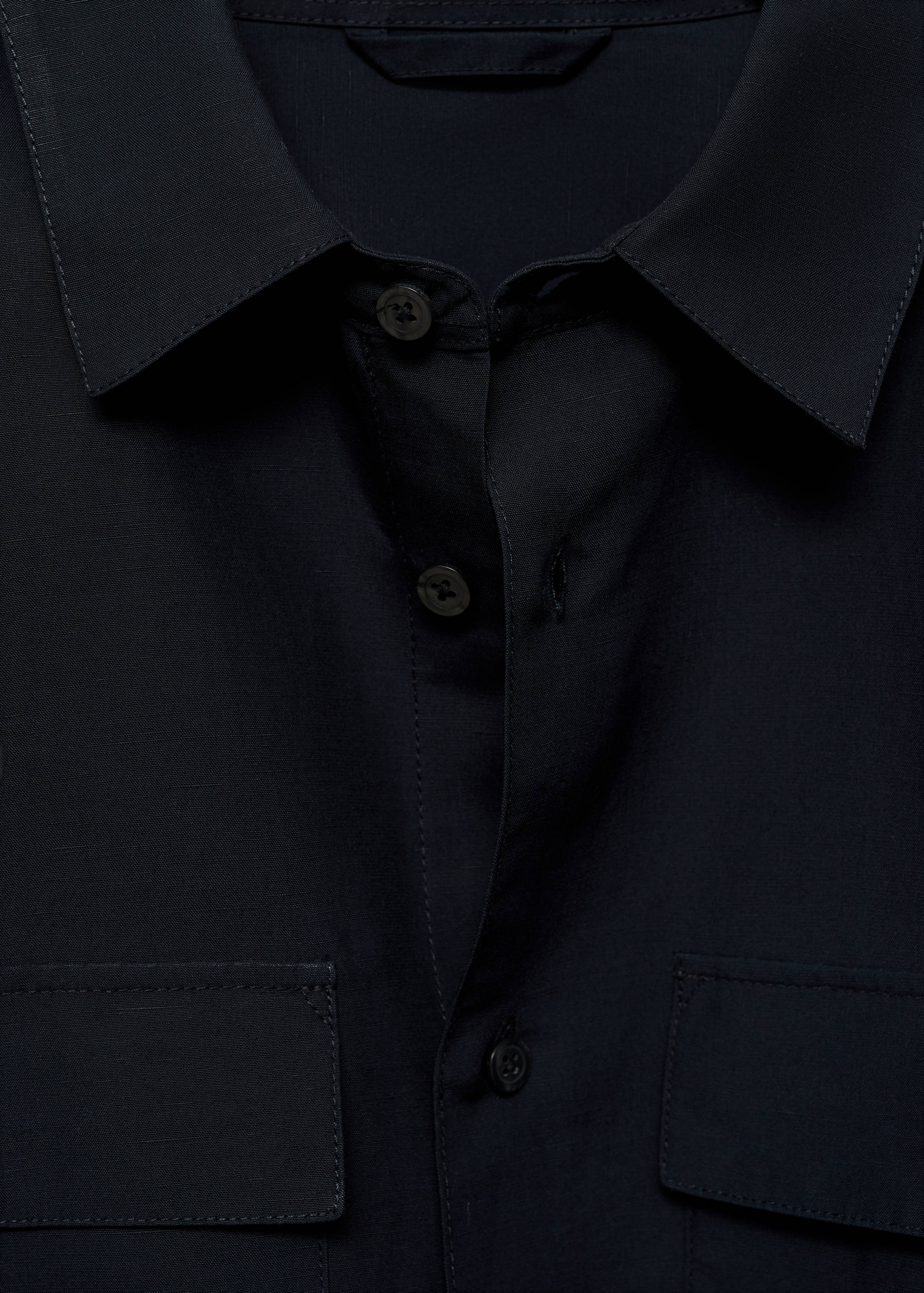 Tencel-linen overshirt with pockets - Details of the article 8