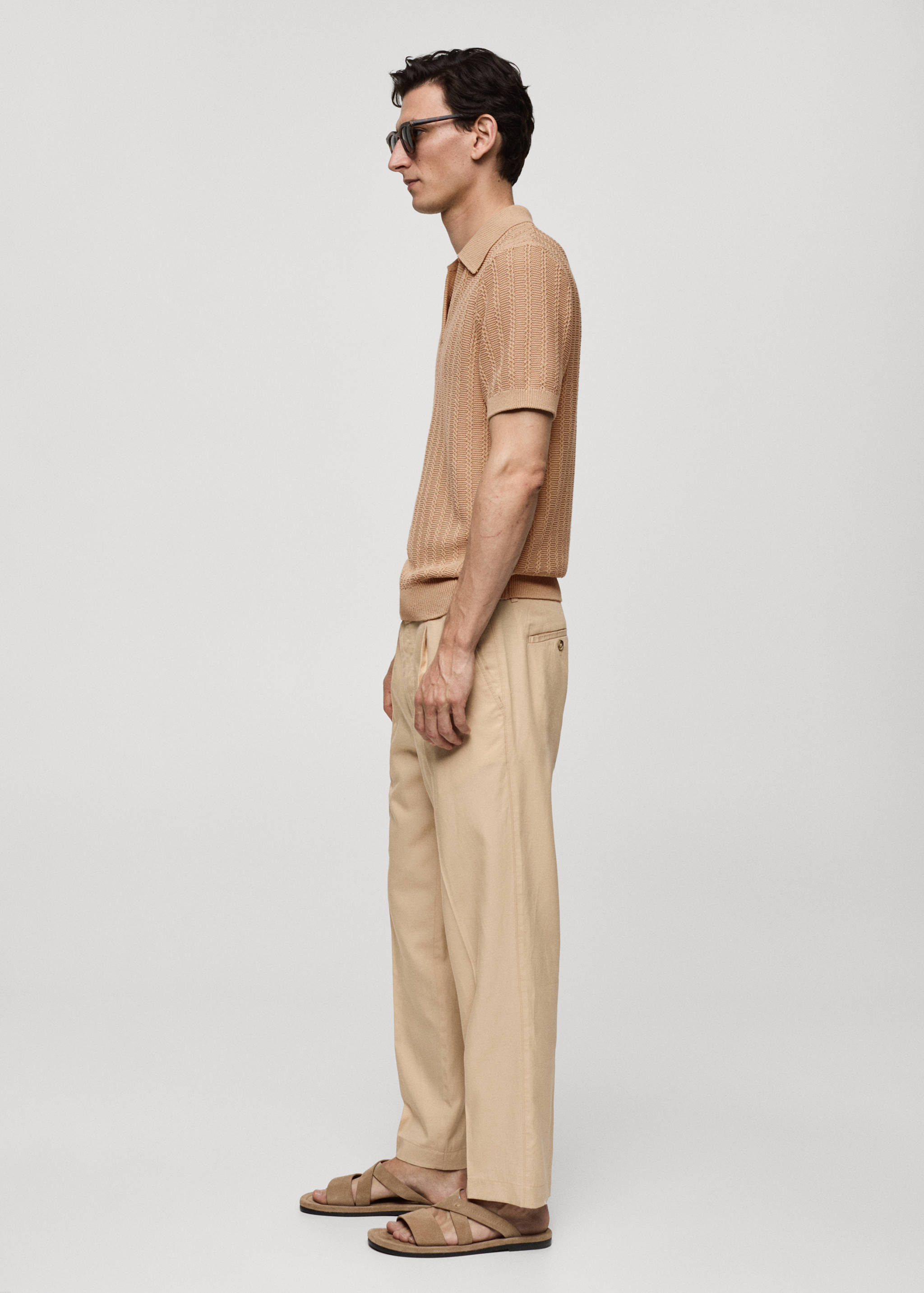 Polo cotone maglia intrecciata - Dettaglio dell'articolo 2