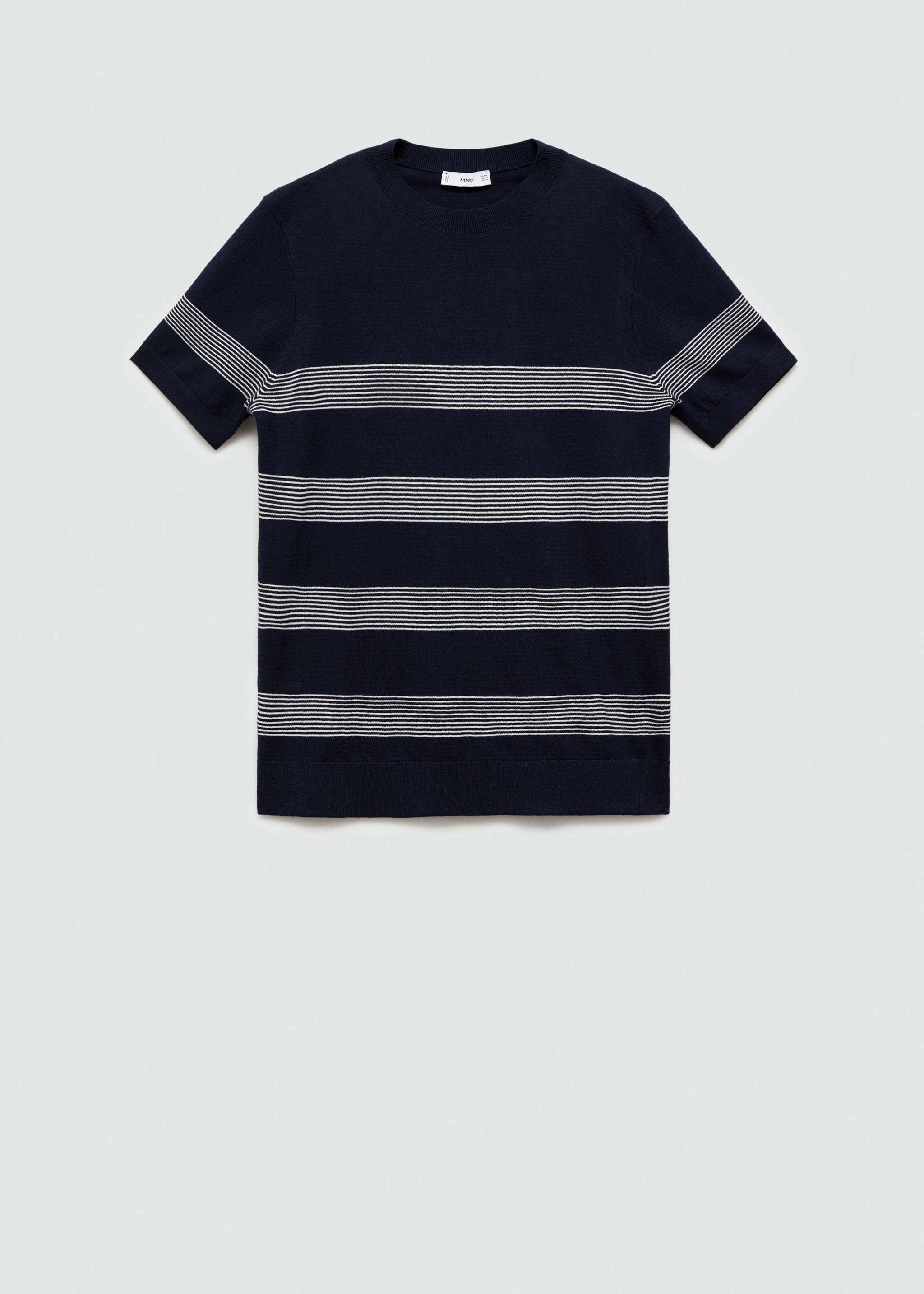 Striped modal cotton knitted t-shirt - Article without model