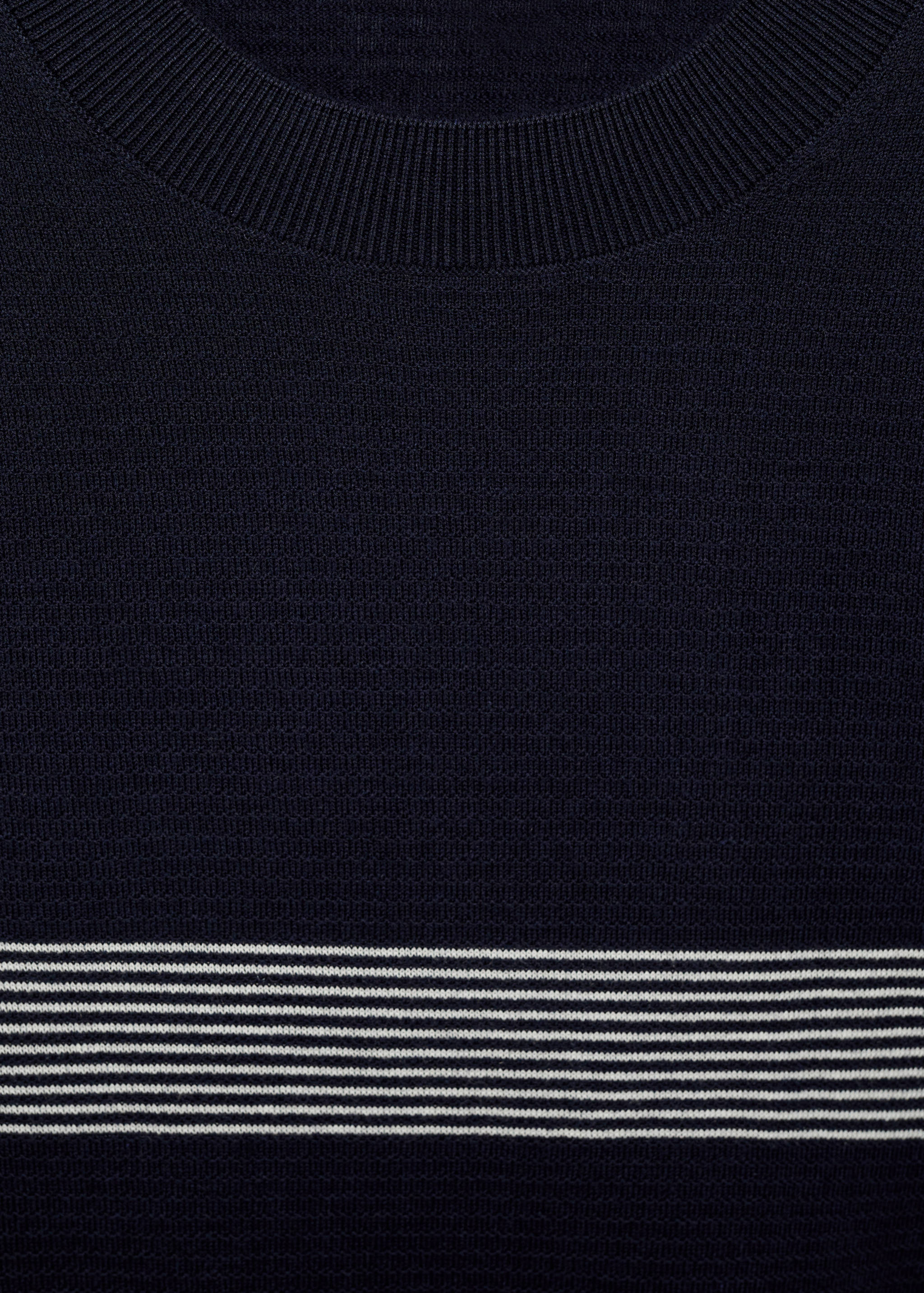 Striped modal cotton knitted t-shirt - Details of the article 8