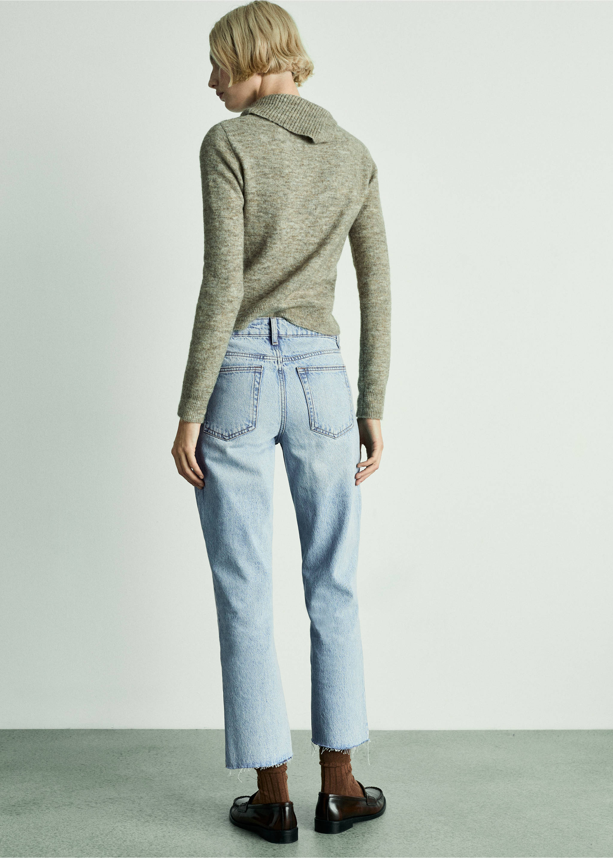 Blanca straight-fit cropped jeans - Reverse of the article, Medium Blue. Ref: 77050589-00.