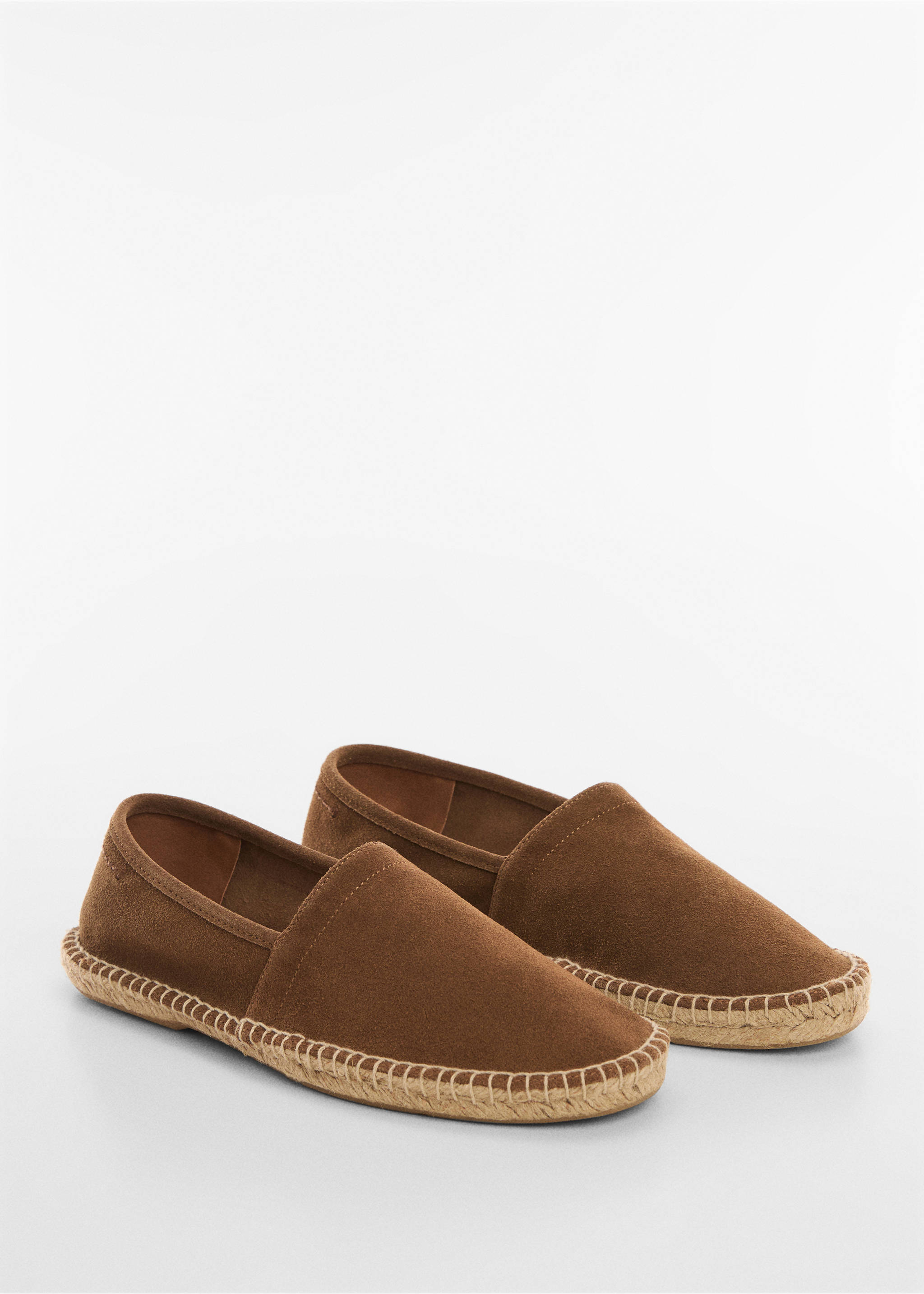 Jute suede espadrilles - Medium plane, Brown. Ref: 77050595-00.