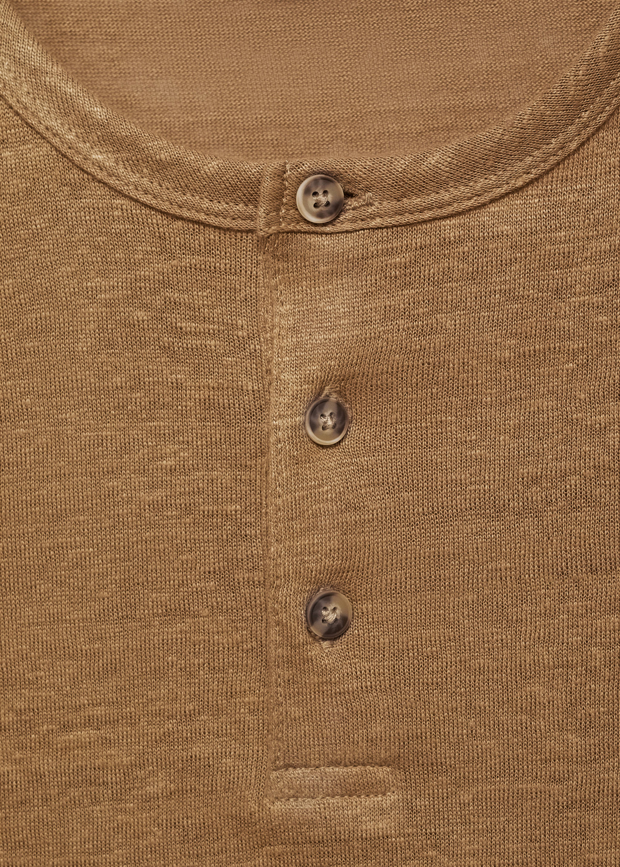 Slim-fit linen-blend t-shirt - Details of the article 8