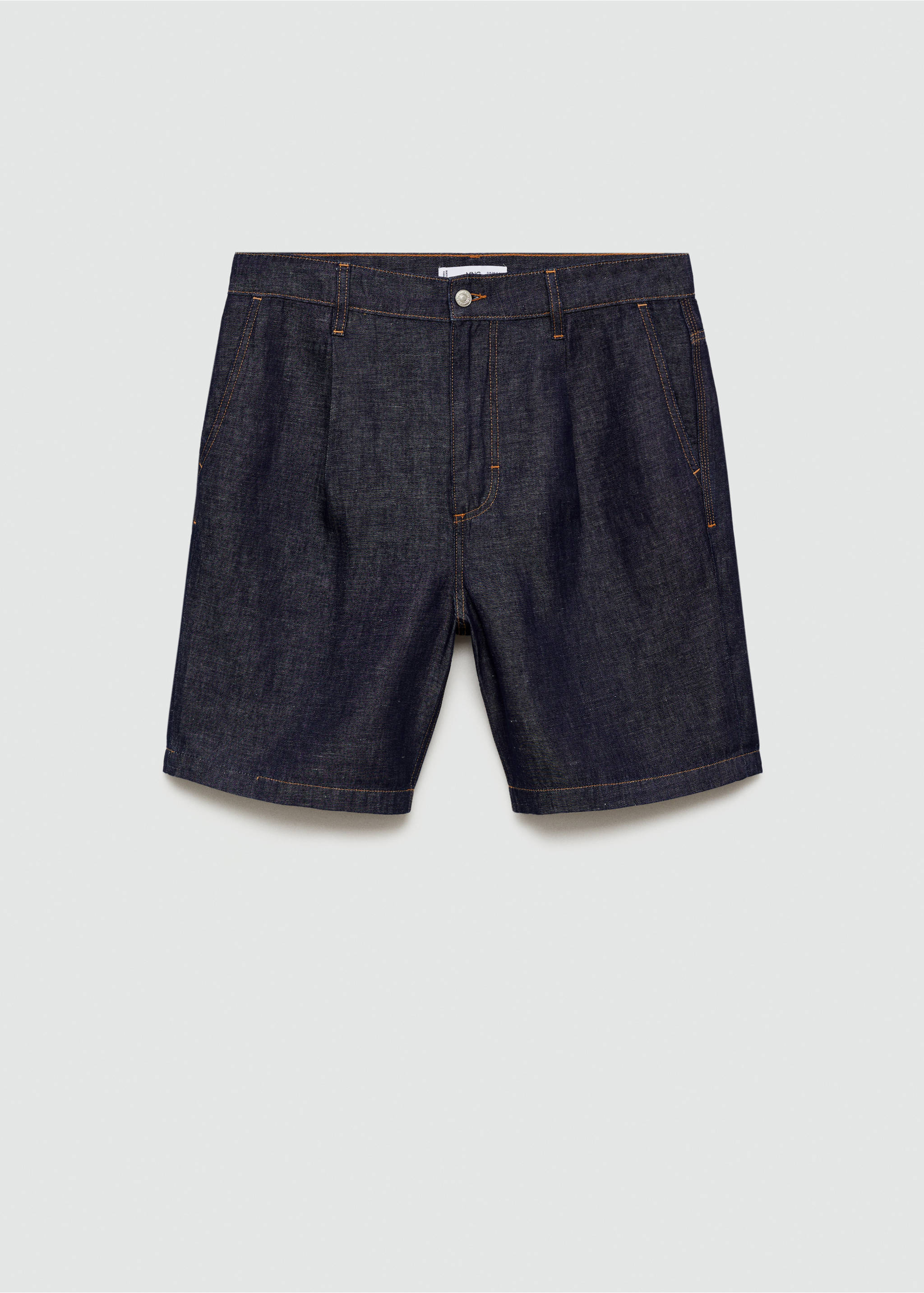 100% cotton denim-effect bermuda shorts - Article without model, Open Blue. Ref: 77050600-00.