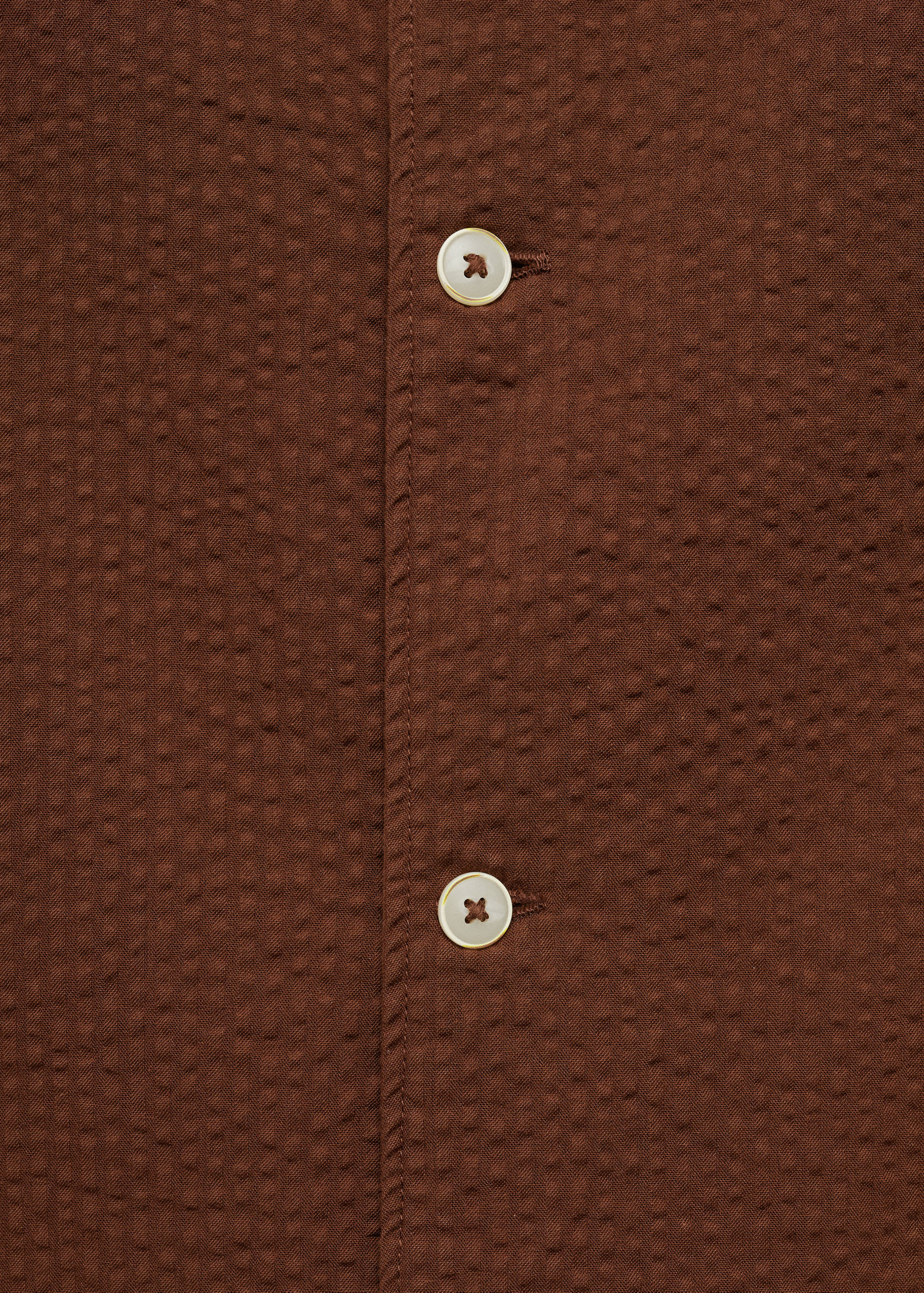 Skjorta regular fit 100 % bomull seersucker - Detaljer om artikeln 0