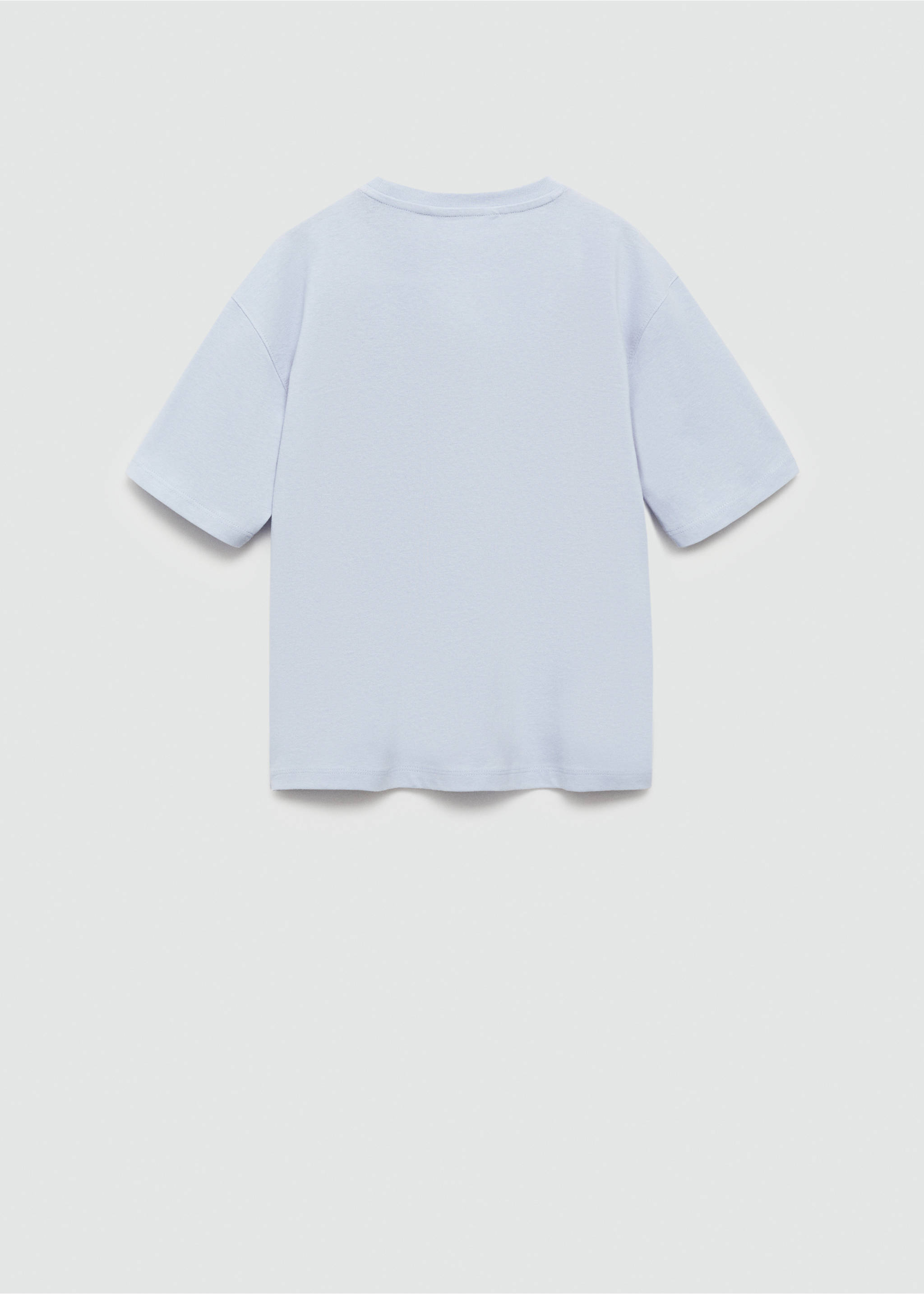 Bedrucktes Baumwoll-T-Shirt - Rückseite des Artikels, Himmelblau. Ref: 77050611-00.