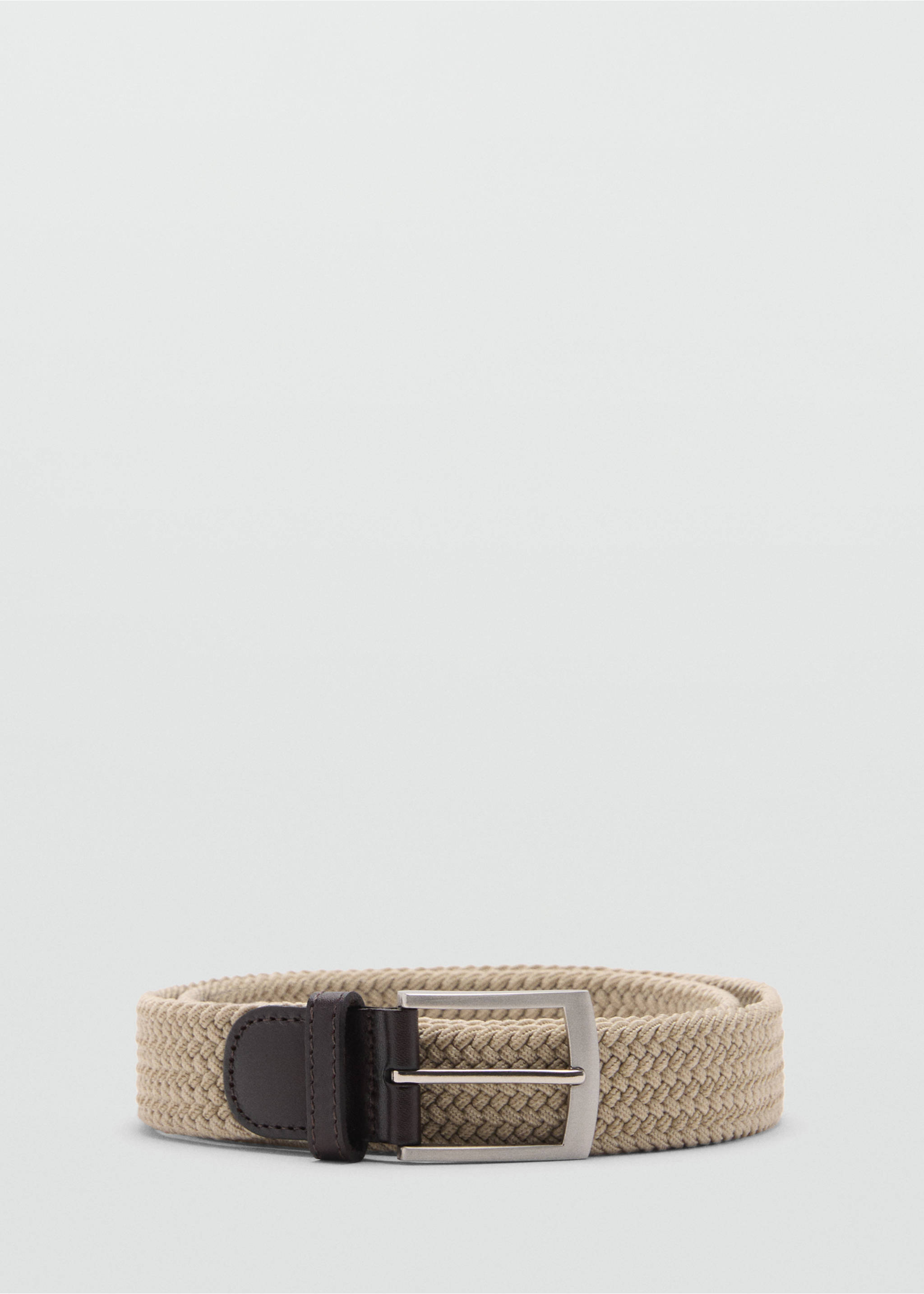 Braided elastic belt - Article without model, Beige. Ref: 77050620-00.