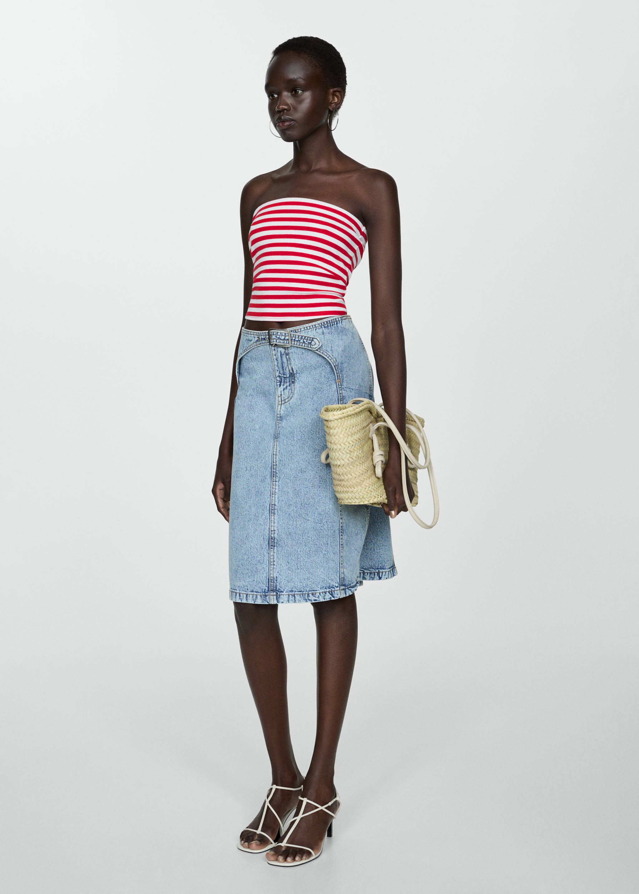 Cotton bandeau top - General plane