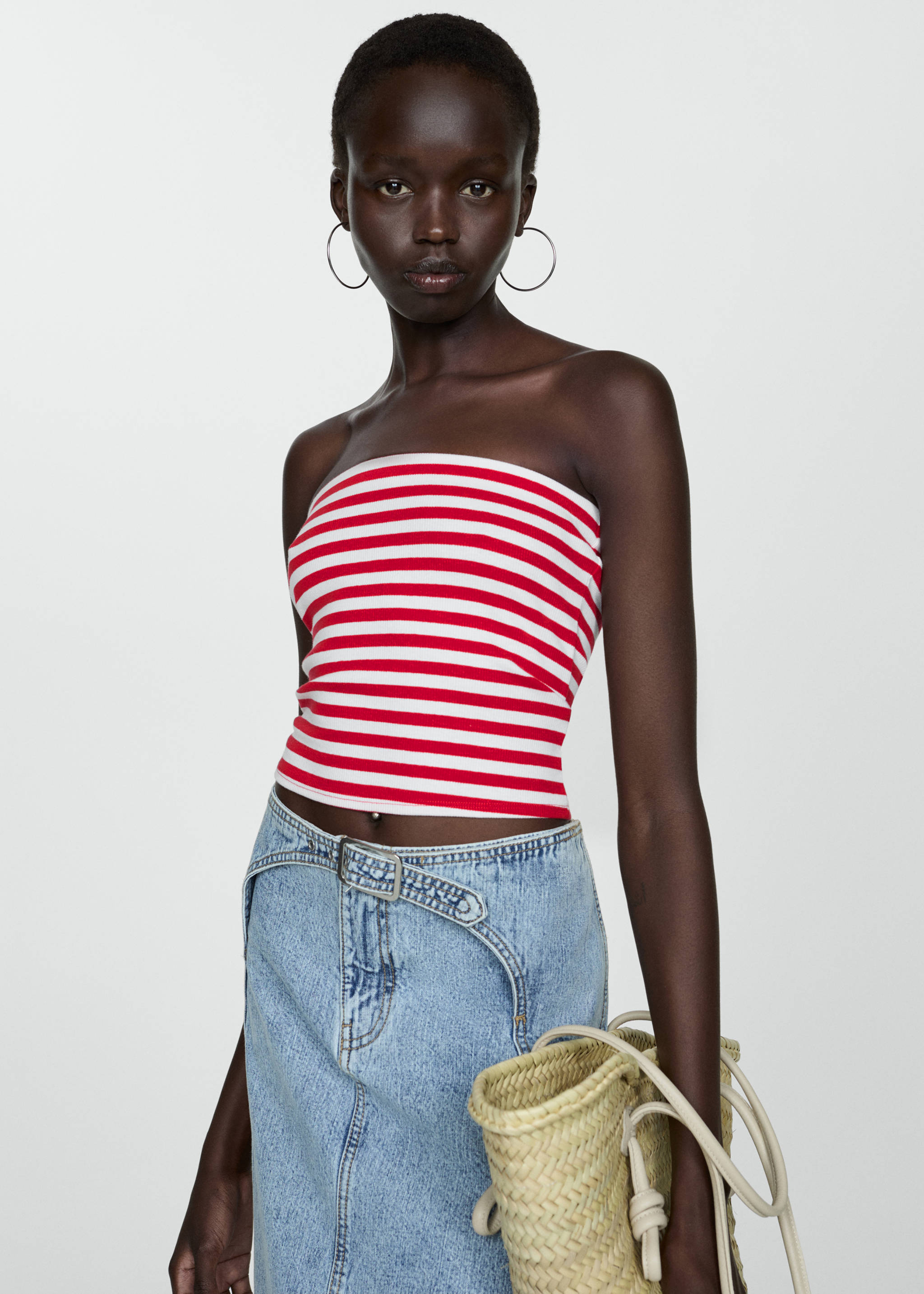 Cotton bandeau top - Medium plane