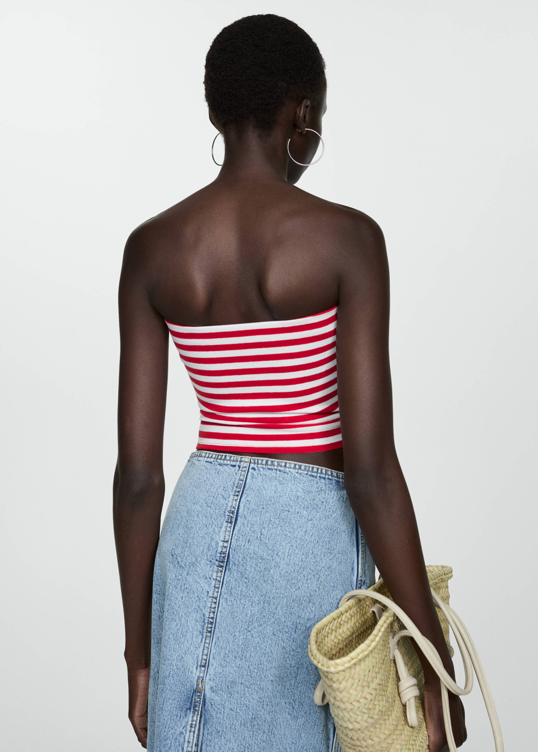 Cotton bandeau top - Reverse of the article