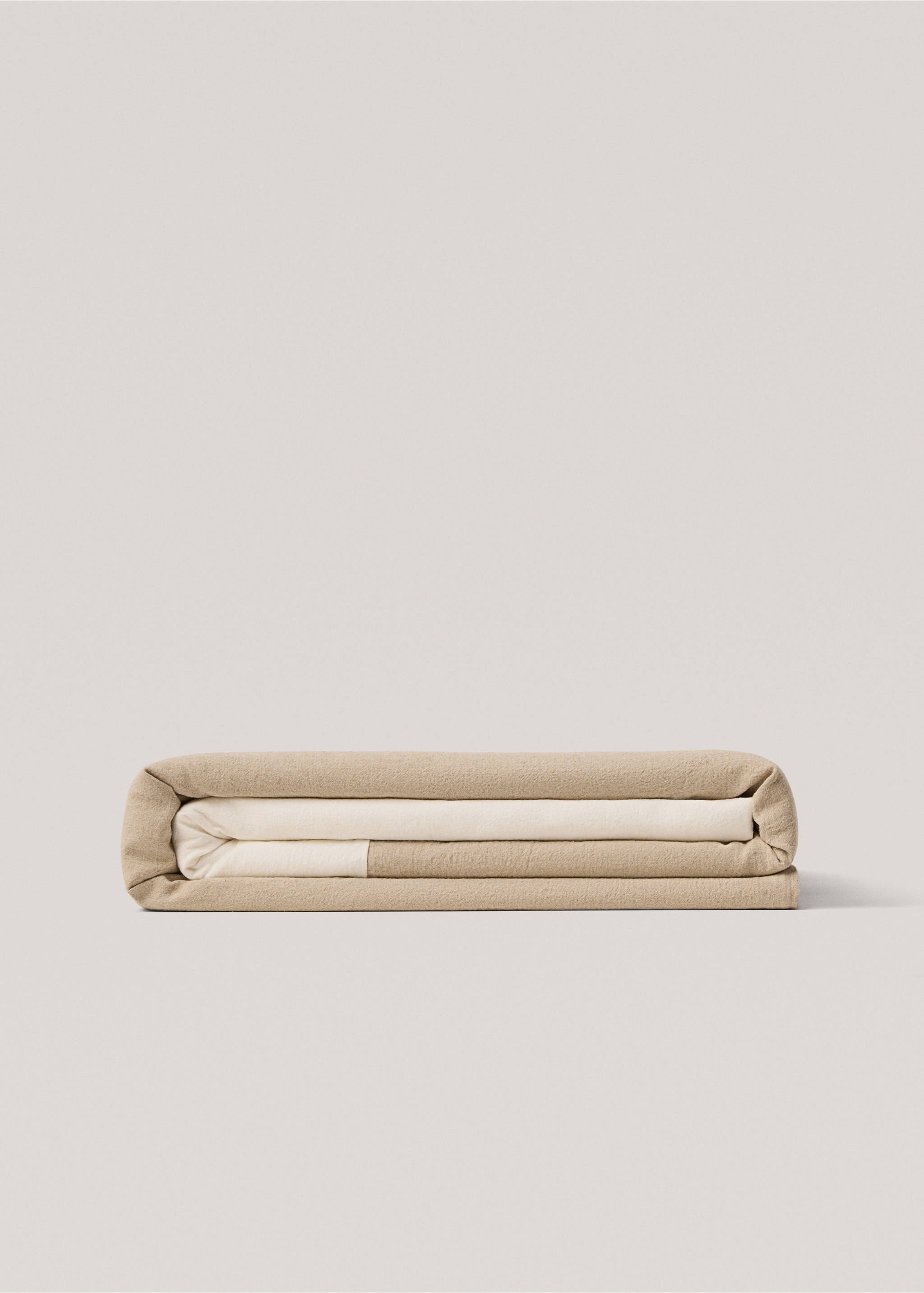 Cotton and linen bedspread - Article without model, Beige. Ref: 77050625-00.