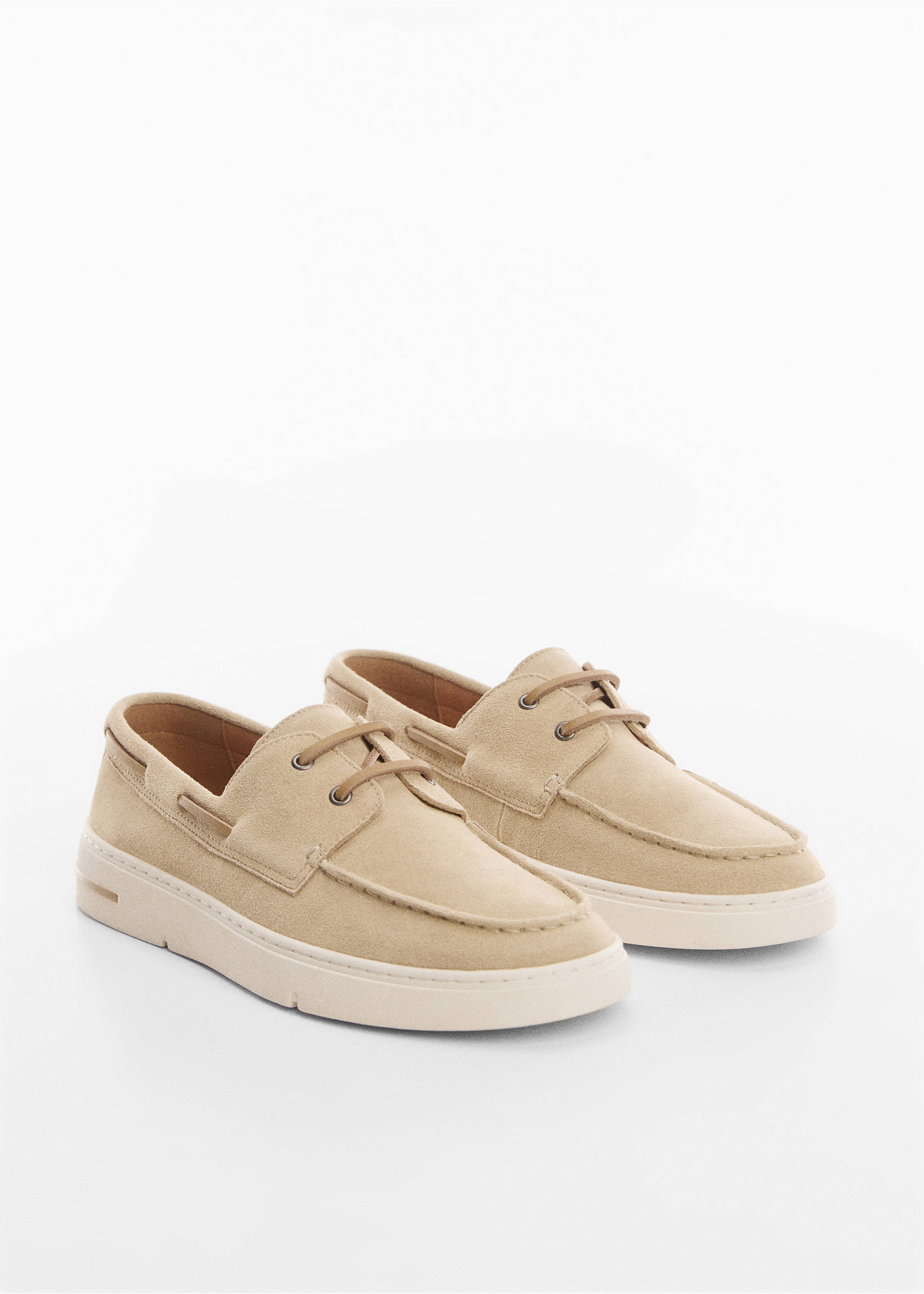 Suede nautical shoes - Medium plane, Sand. Ref: 77050626-00.