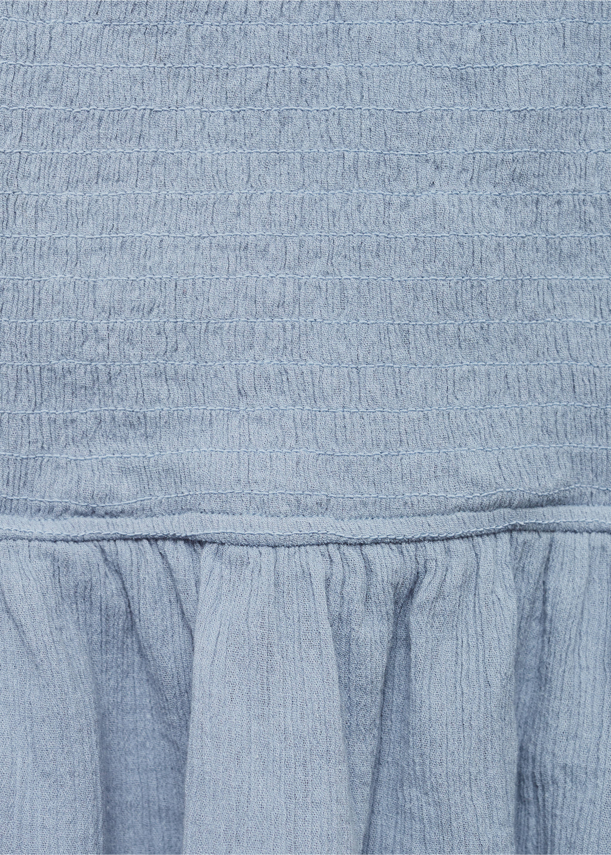 Gathered skirt with ruffles - Details of the article 8, Sky Blue. Ref: 77050631-00.