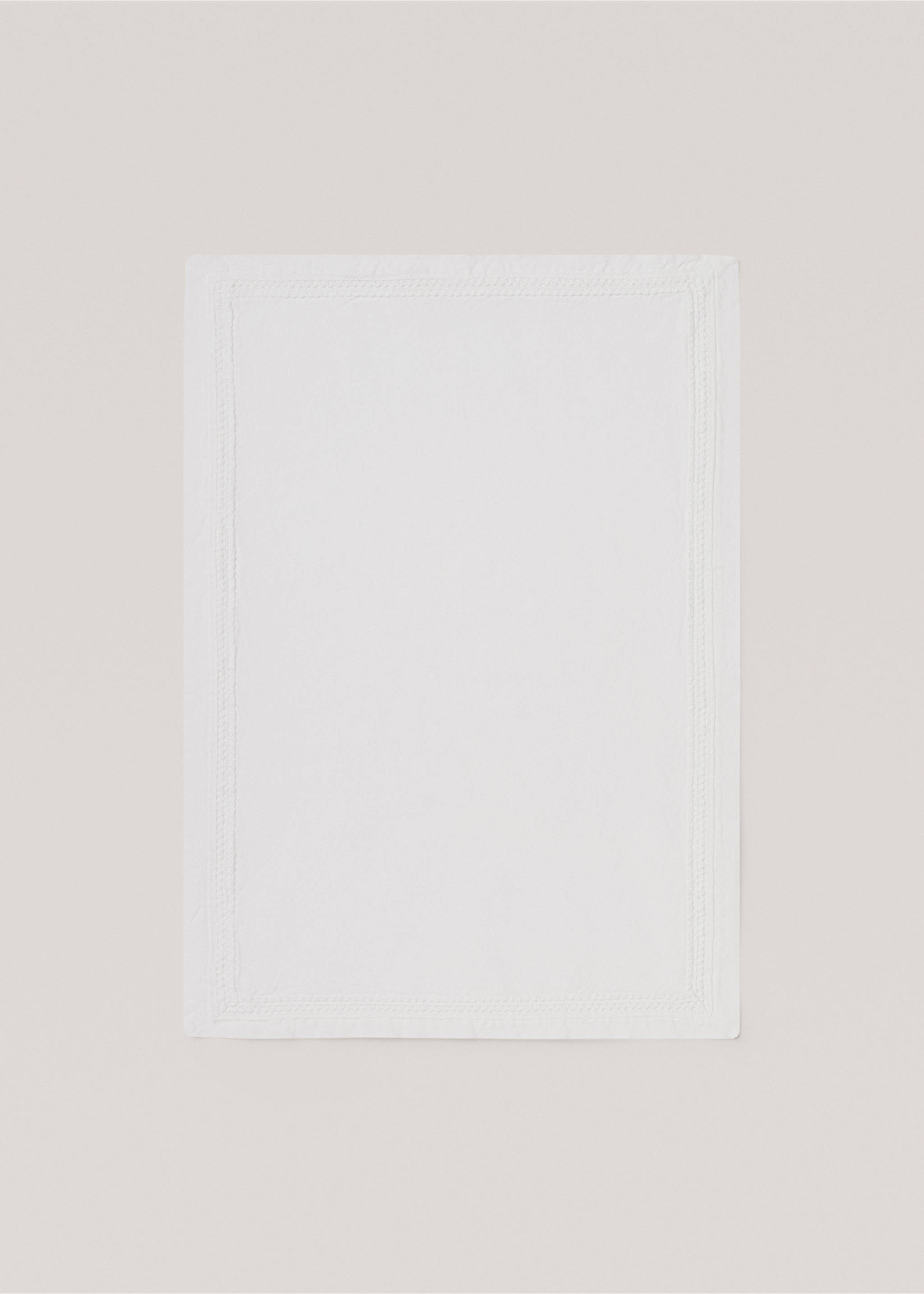 100% cotton lace placemat - Article without model, Off White. Ref: 77050632-00.