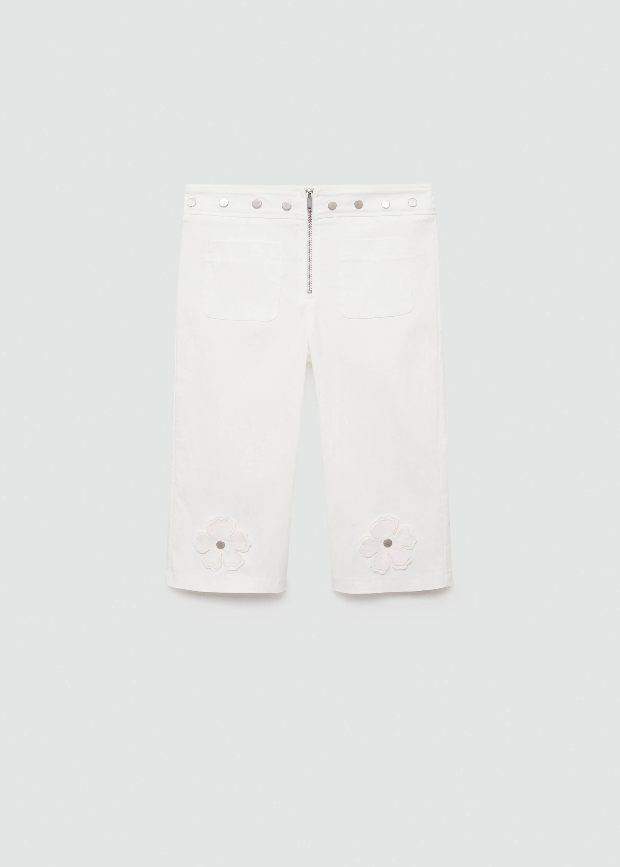 Capri trousers with decorative buttons - Article without model