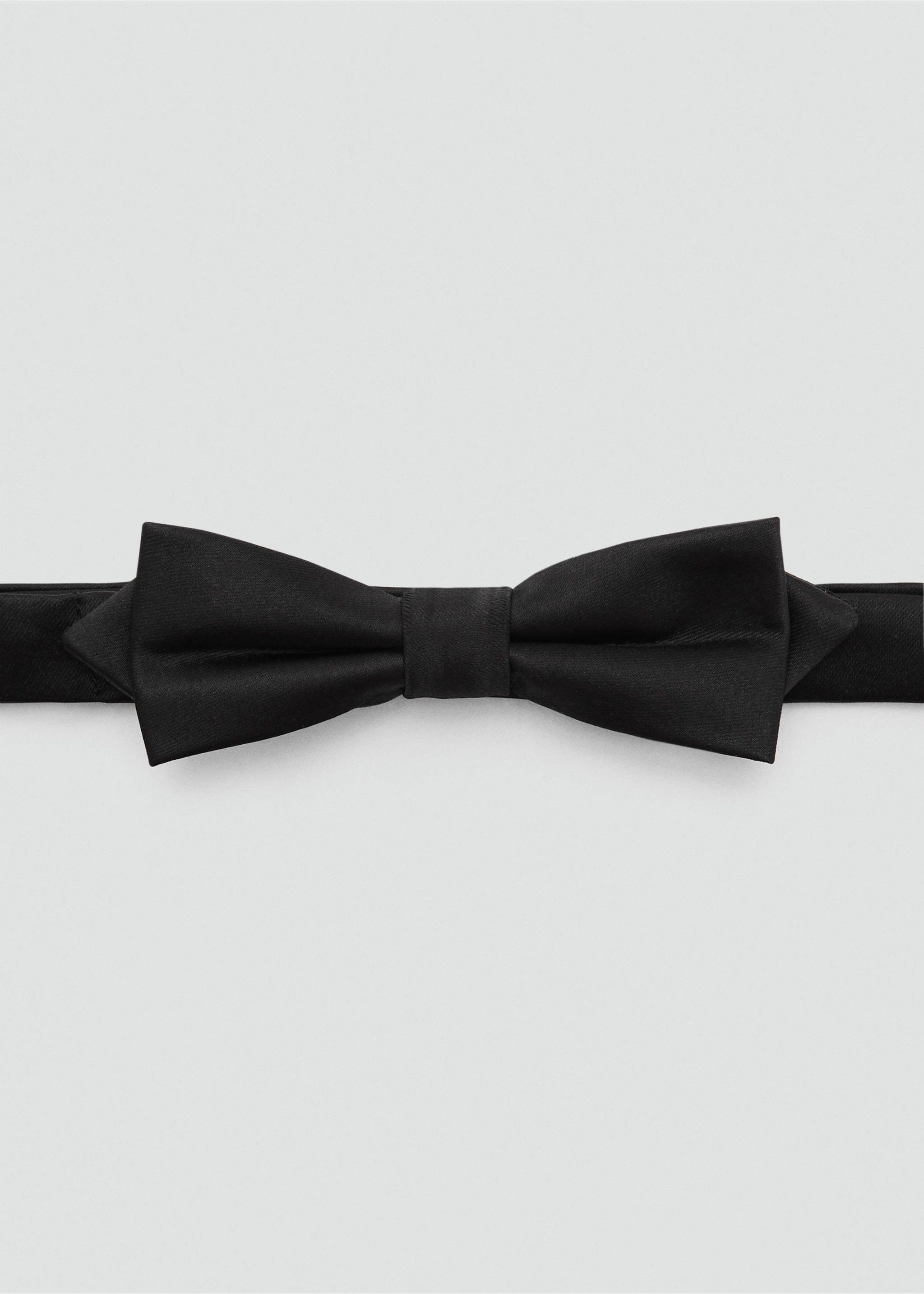 Classic bow tie with microstructure - Article without model, Black. Ref: 77050635-00.