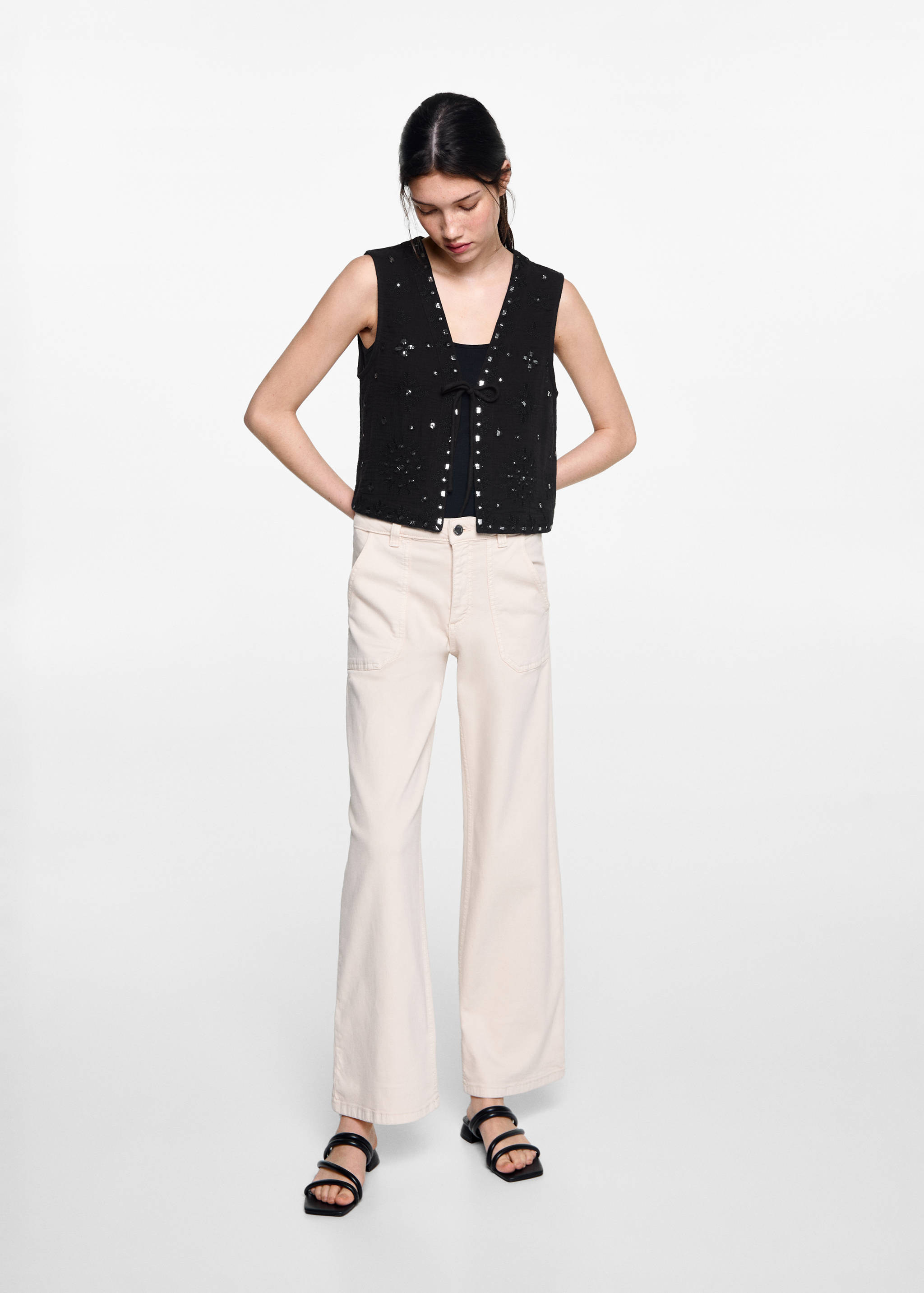 Mirrors embroidered waistcoat - General plane