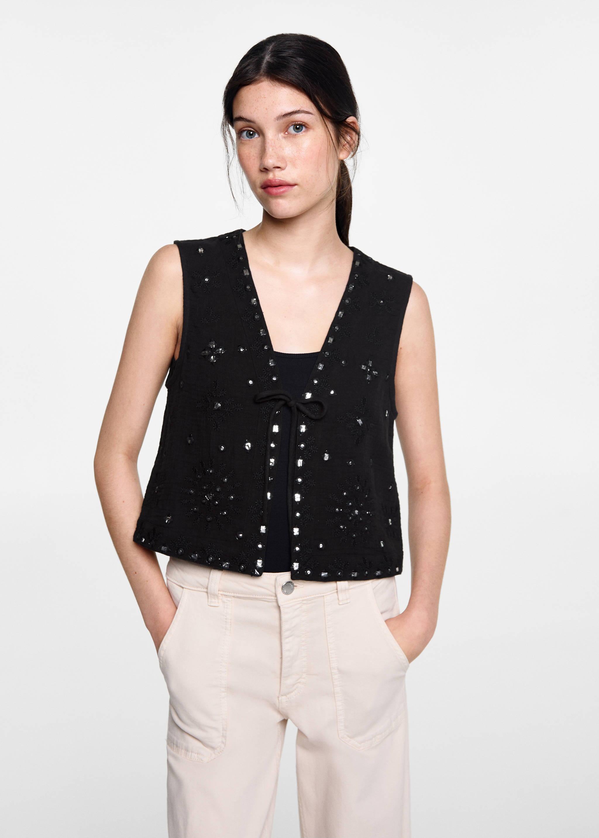 Mirrors embroidered waistcoat - Medium plane