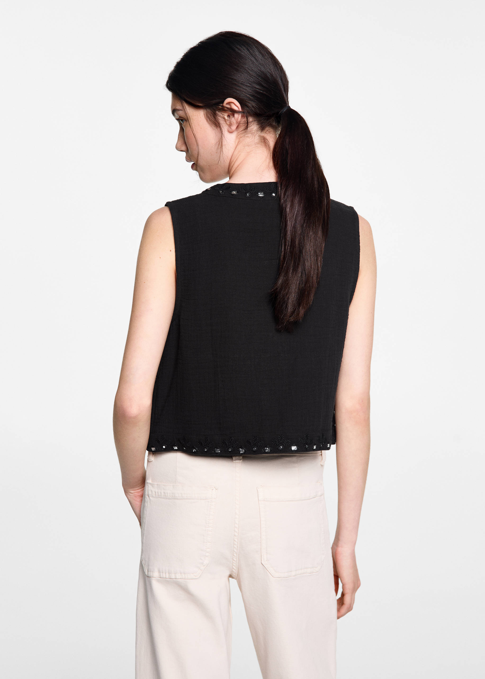 Mirrors embroidered waistcoat - Reverse of the article