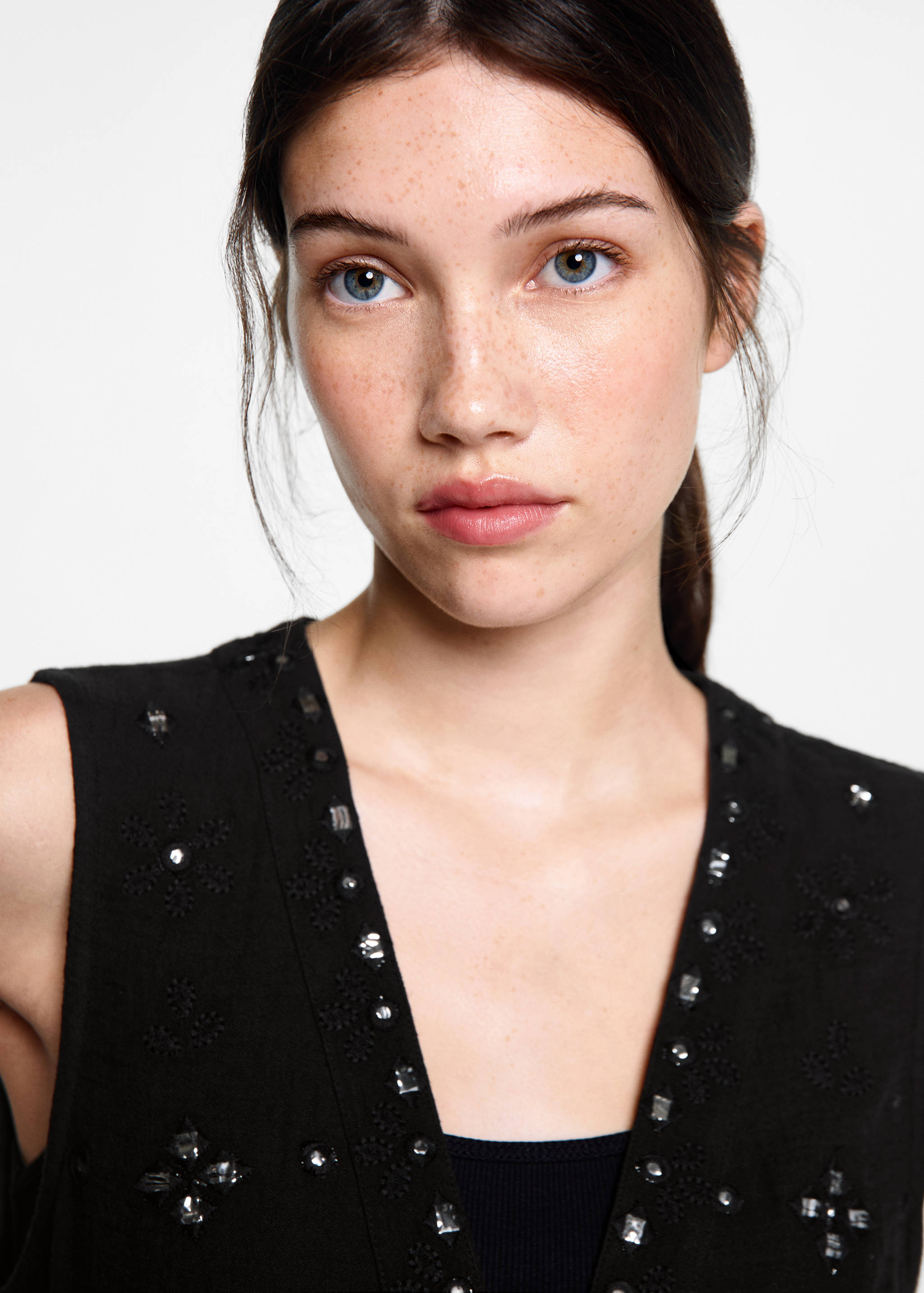 Mirrors embroidered waistcoat - Details of the article 1