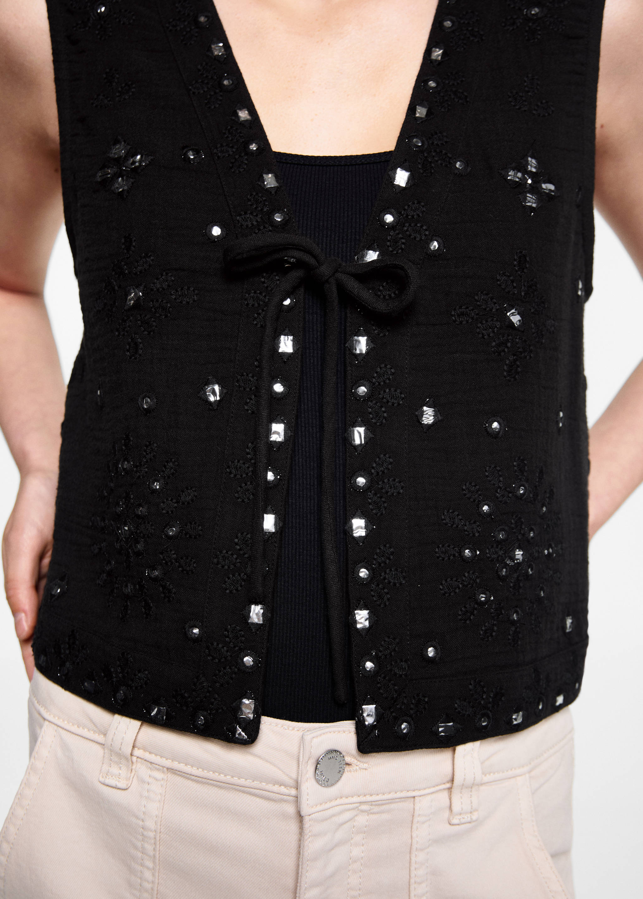 Mirrors embroidered waistcoat - Details of the article 6
