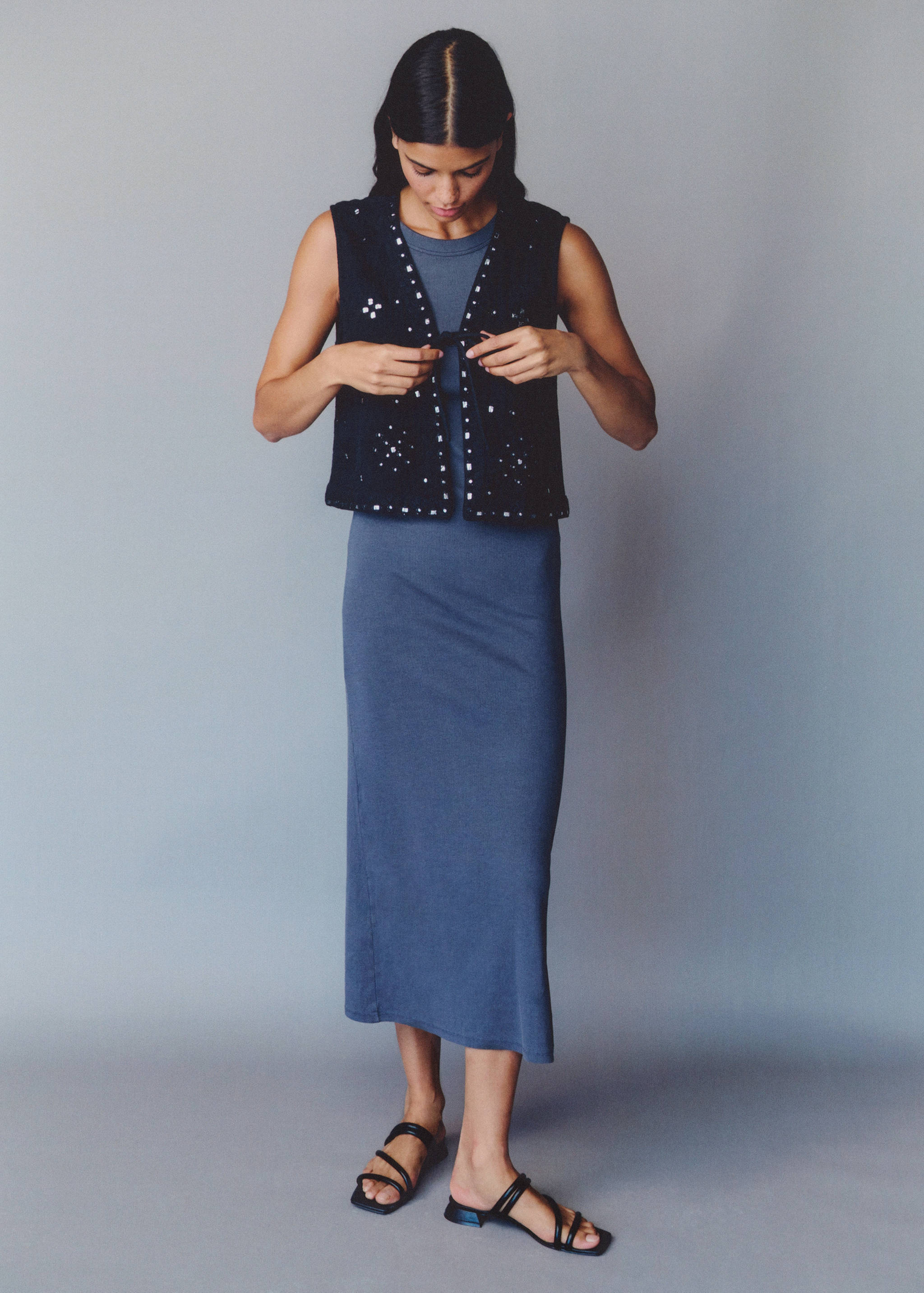 Mirrors embroidered waistcoat - Details of the article 5