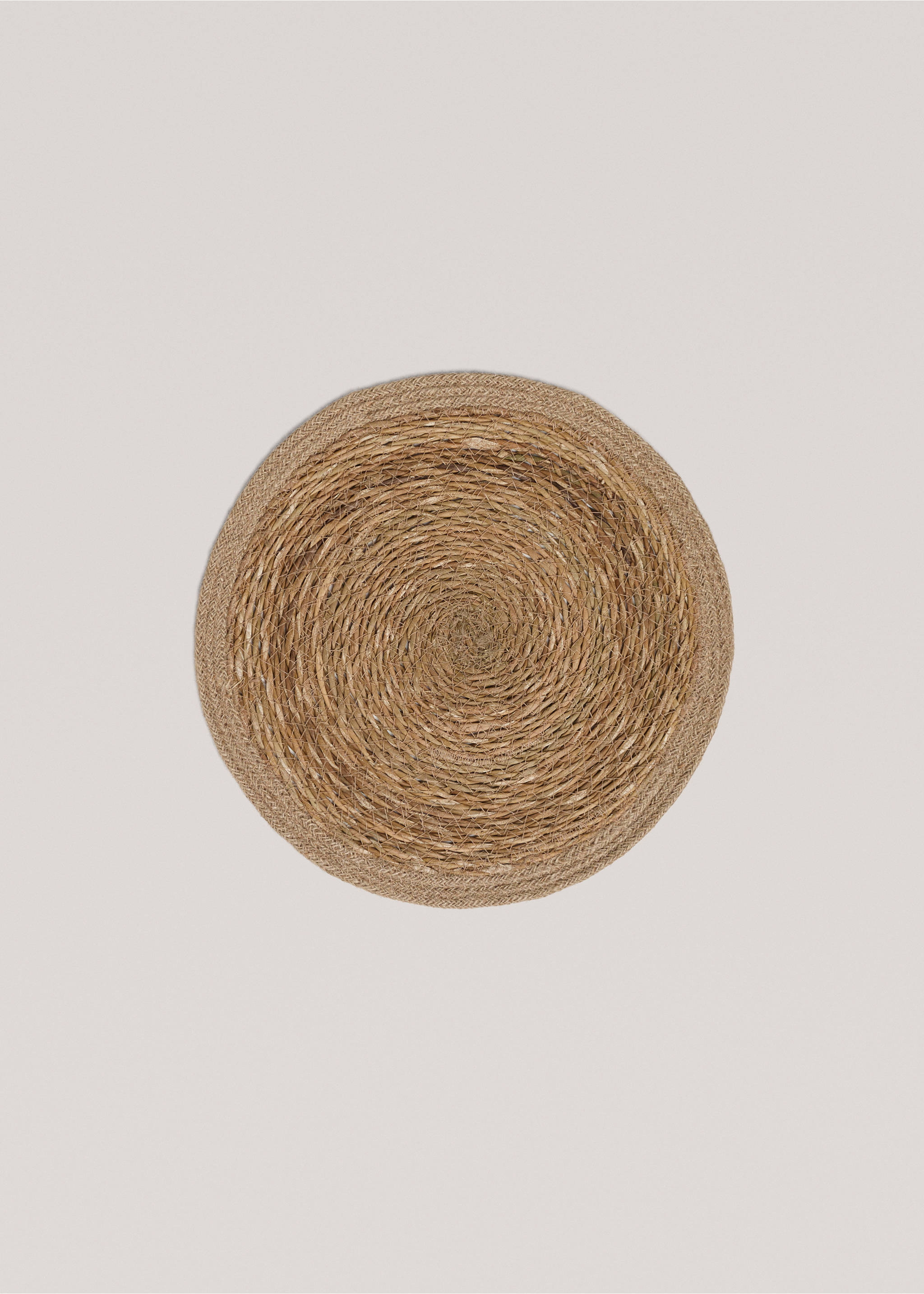 Natural fibre round placemat 35x35cm - Article without model, Brown. Ref: 77050644-00.