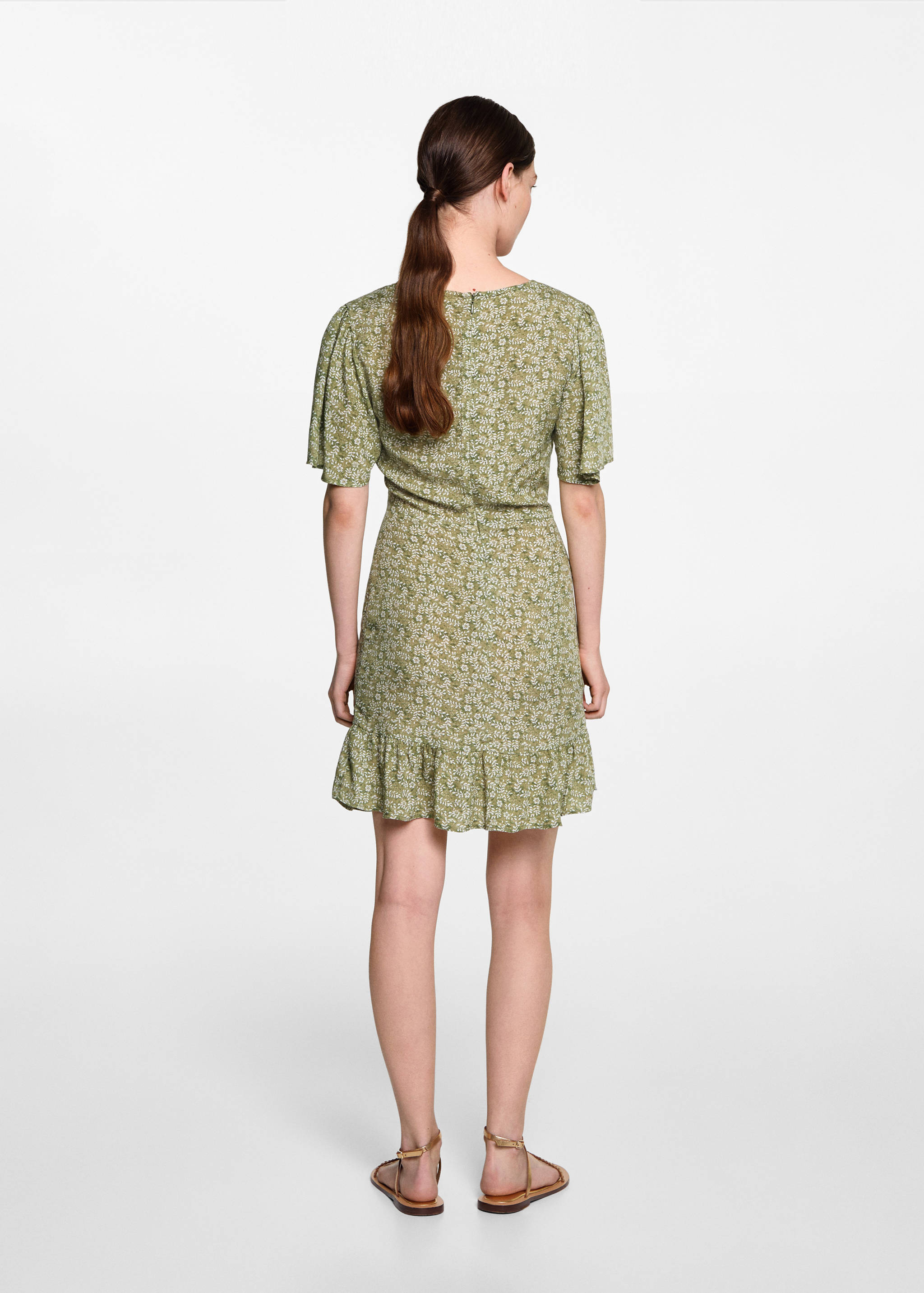 Robe à fleurs volantée - Verso de l’article