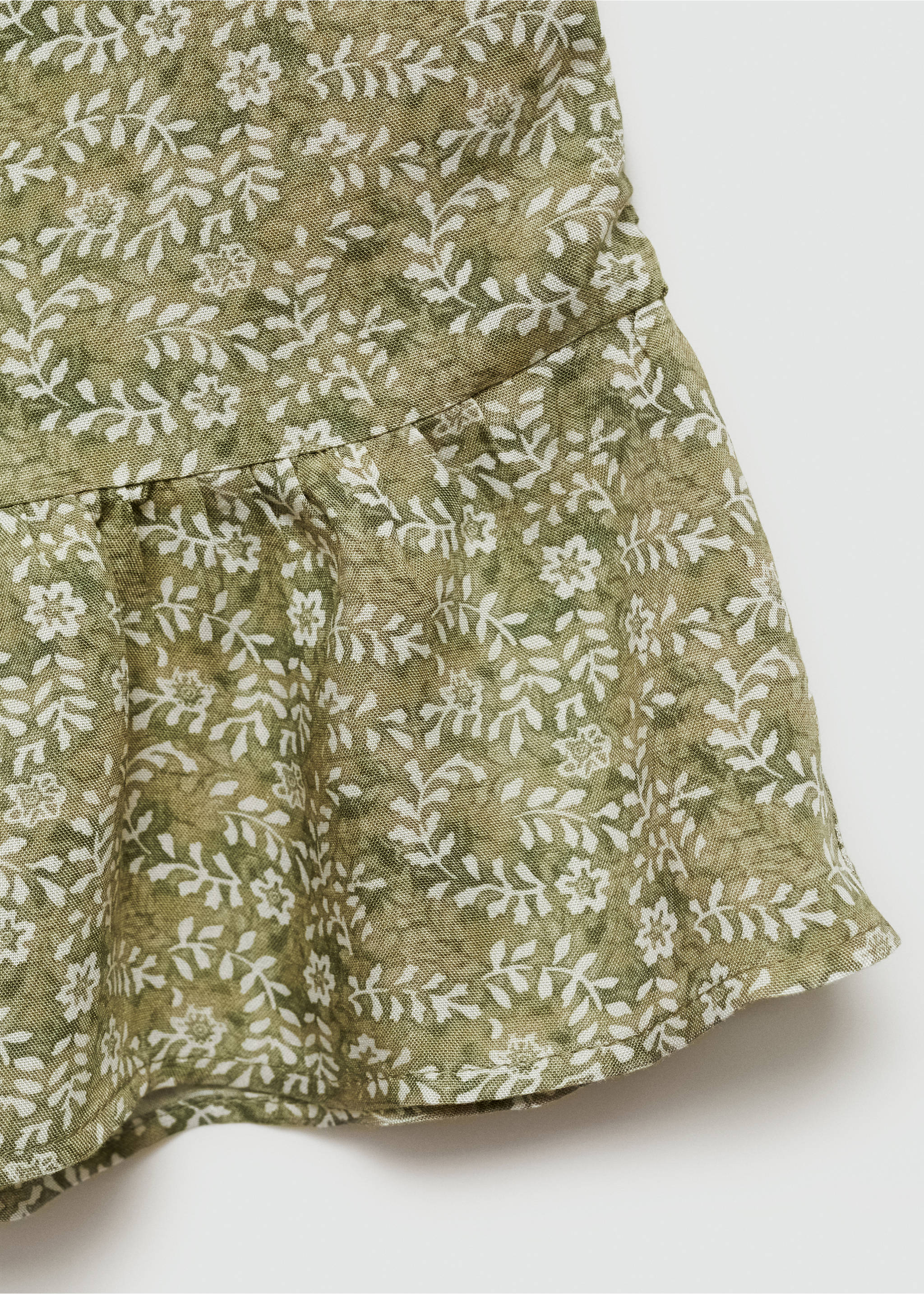 Rochie cu volane și imprimeu floral - Detaliu al articolului 0, Verde. Ref: 77050645-00.