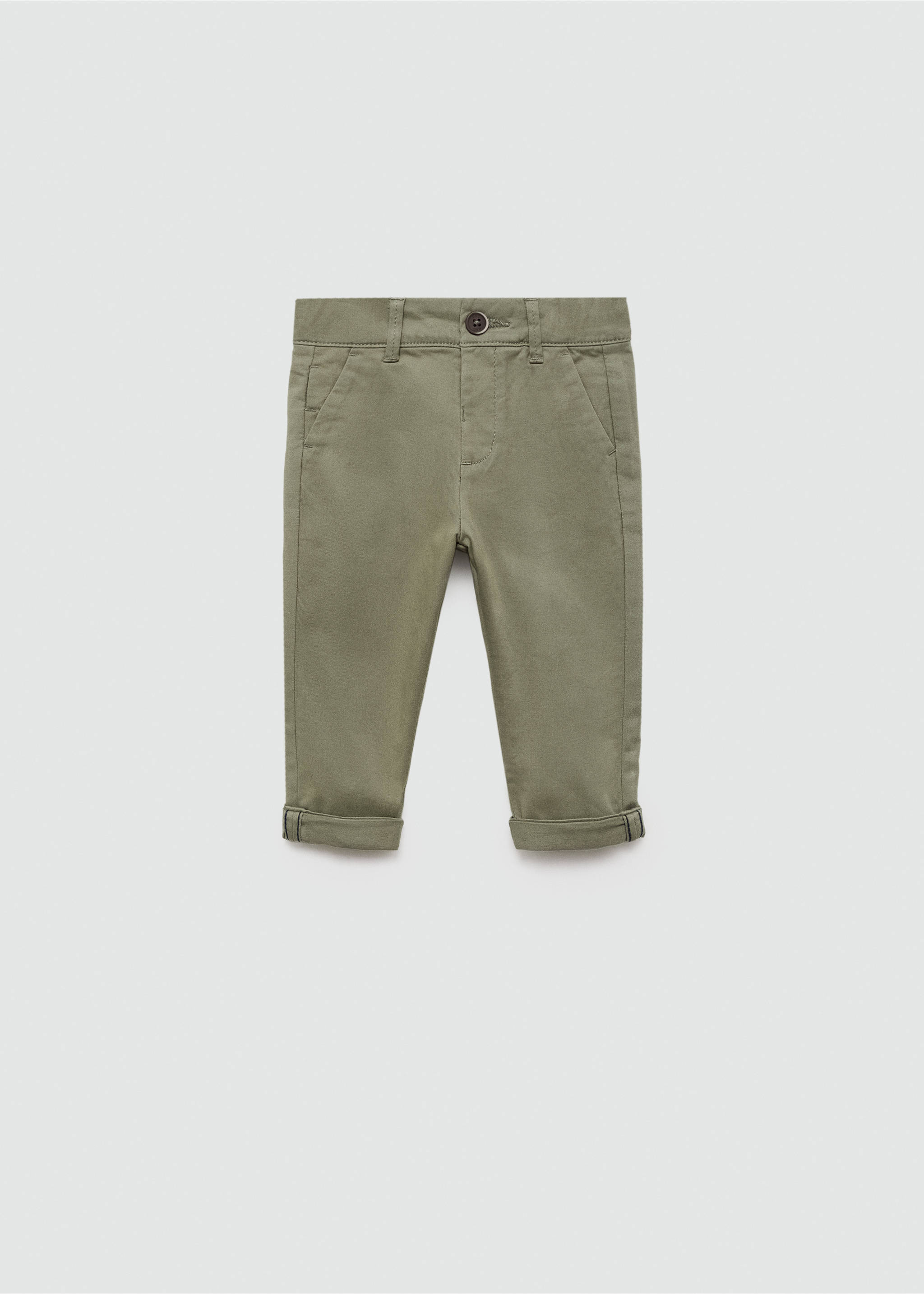 Cotton chinos - Article without model, Khaki. Ref: 77051013-00.