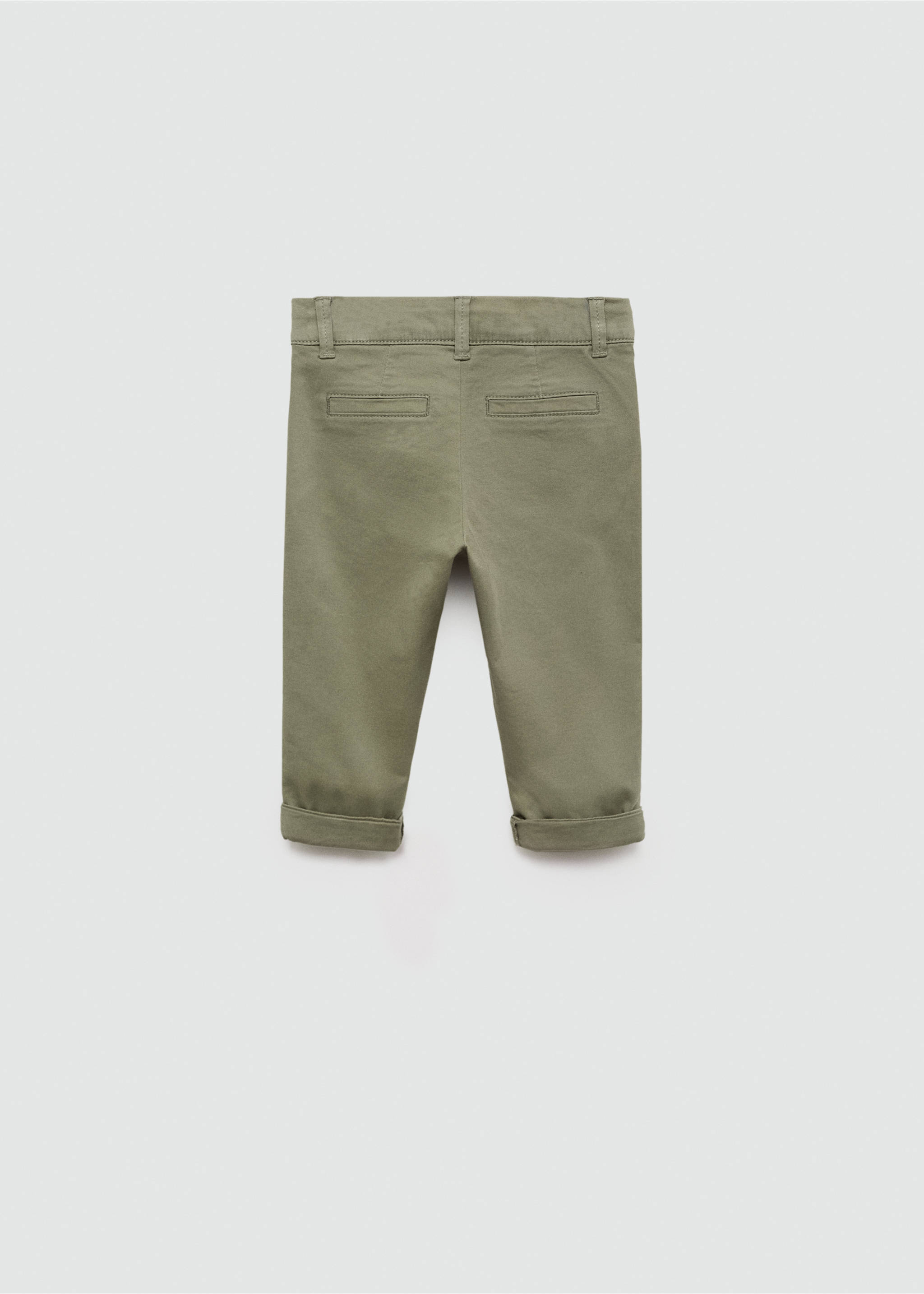 Cotton chinos - Reverse of the article, Khaki. Ref: 77051013-00.