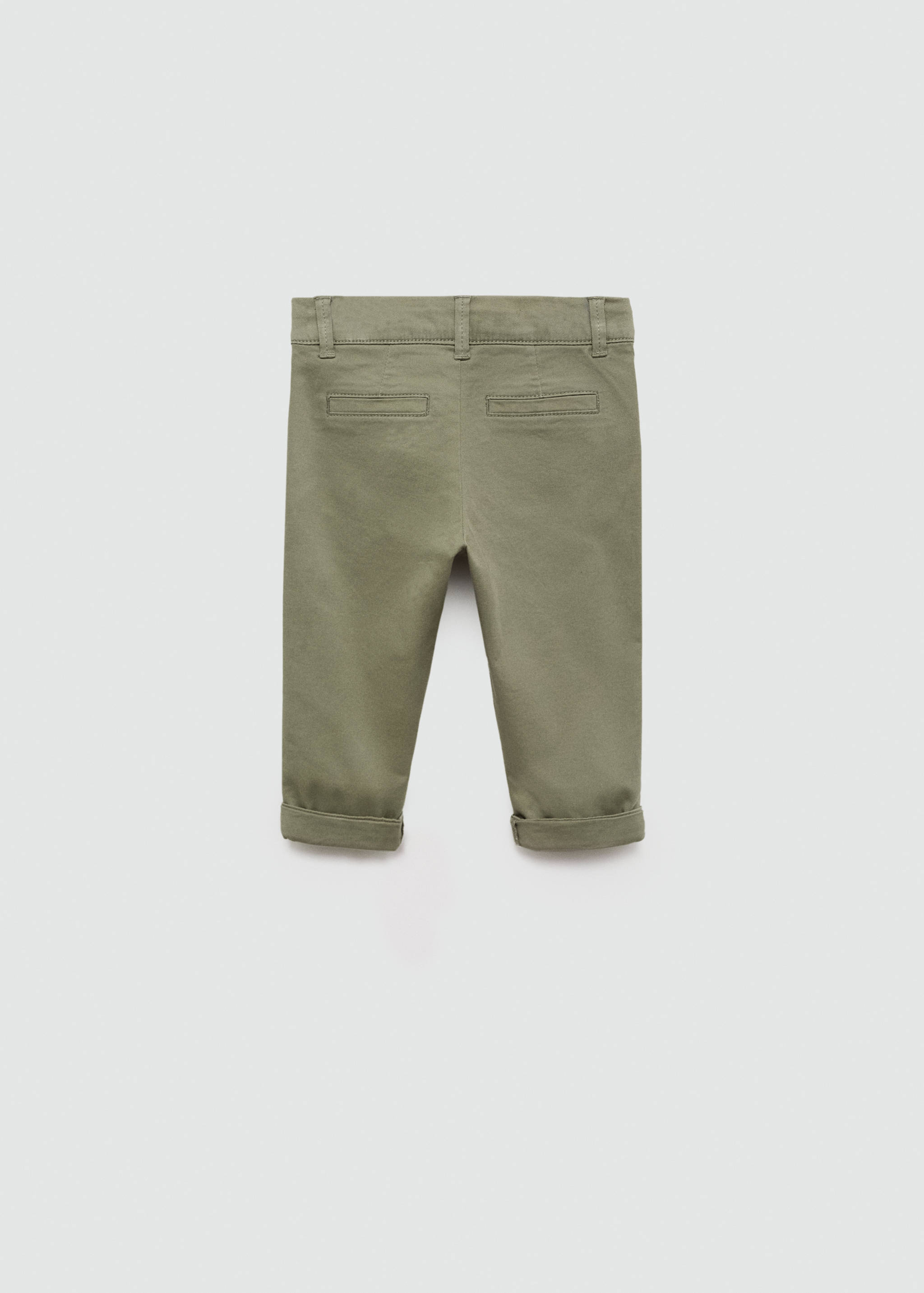 Cotton chinos - Reverse of the article