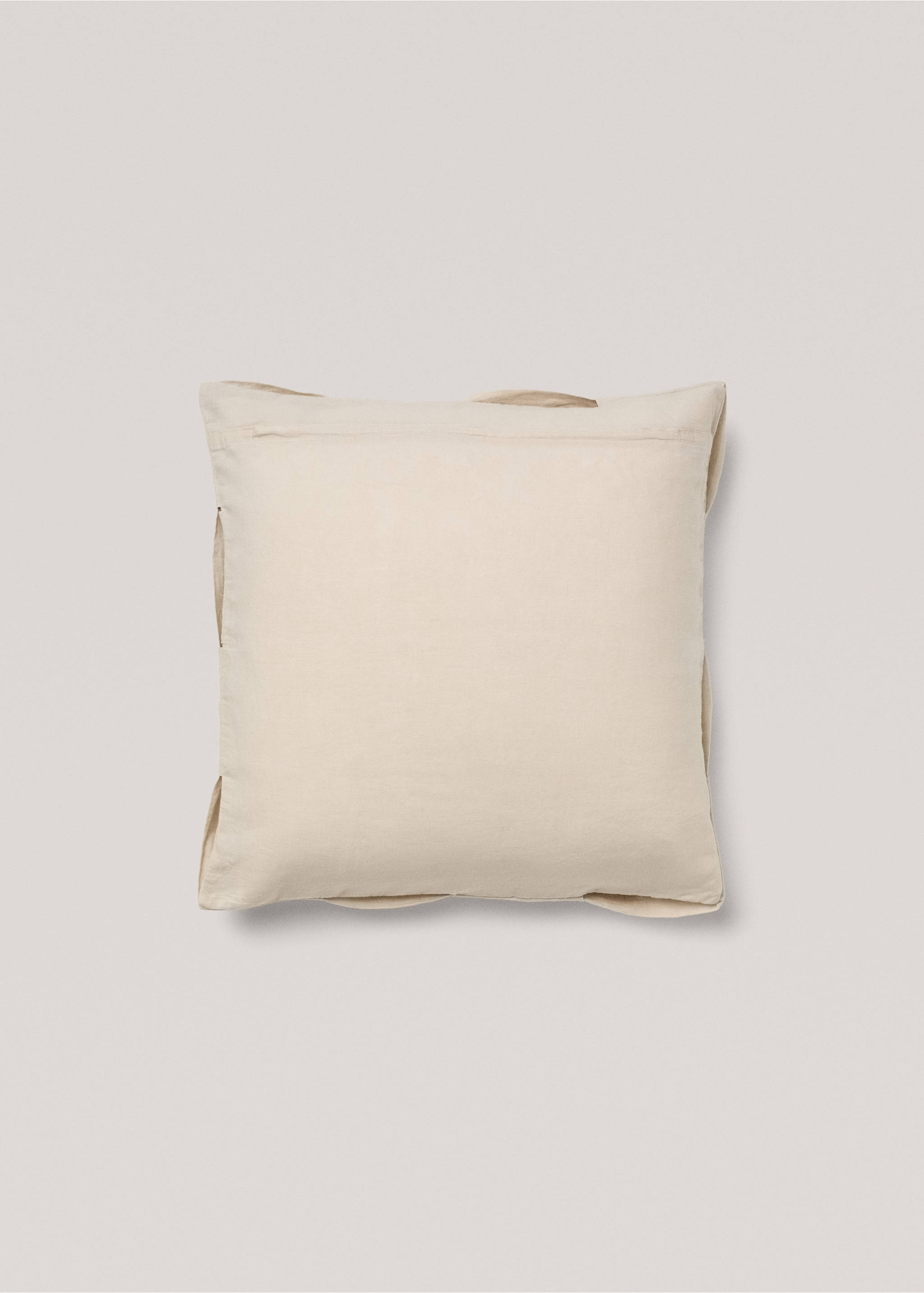 Housse de coussin lin tressé - Détail de l'article 1, Sable. Ref: 77051015-00.