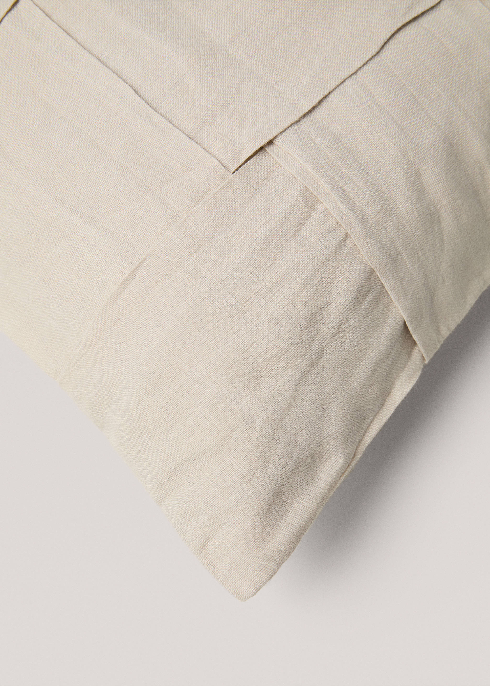 Housse de coussin lin tressé - Détail de l'article 2, Sable. Ref: 77051015-00.