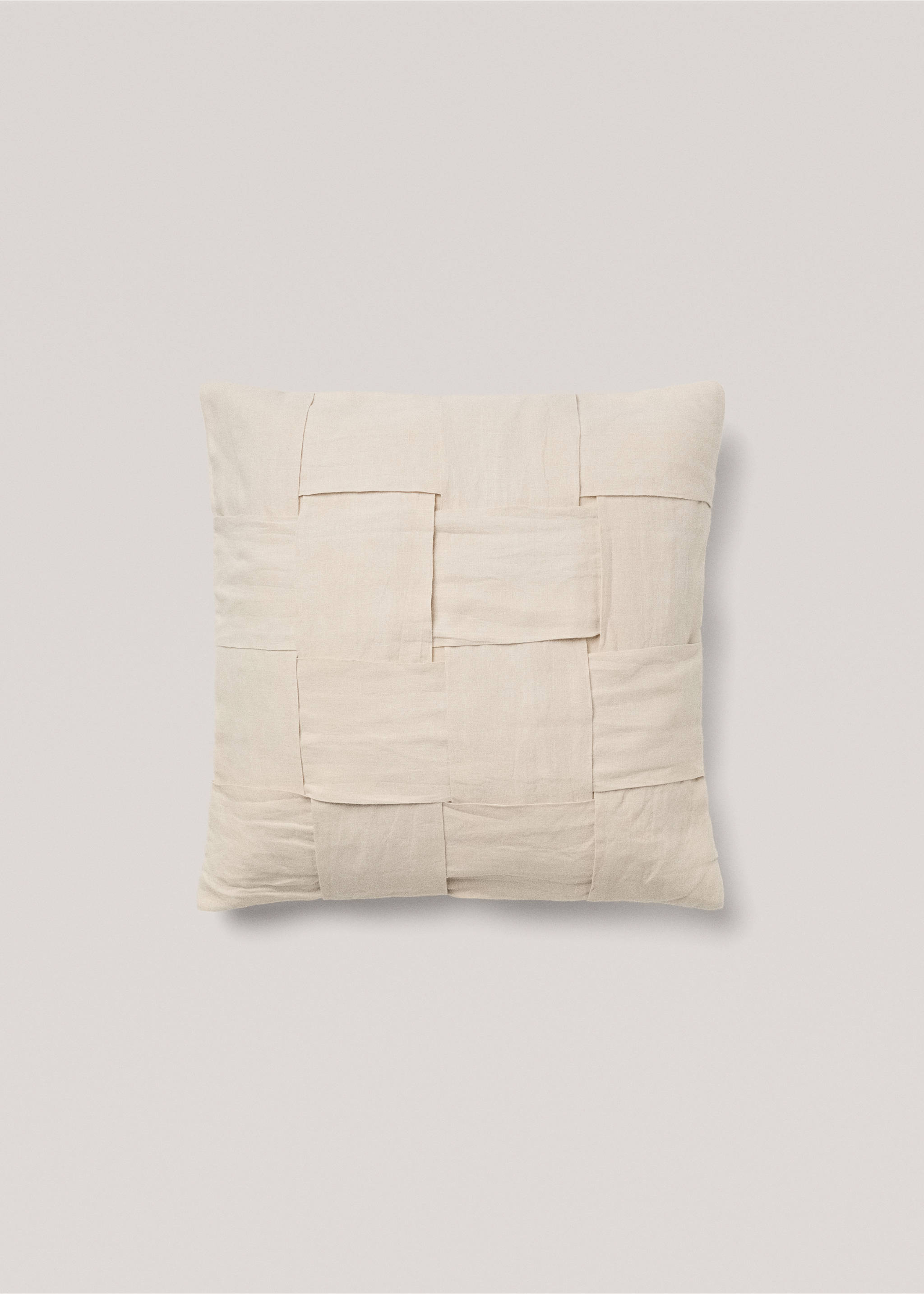 Housse de coussin lin tressé - Article sans modèle, Sable. Ref: 77051015-00.
