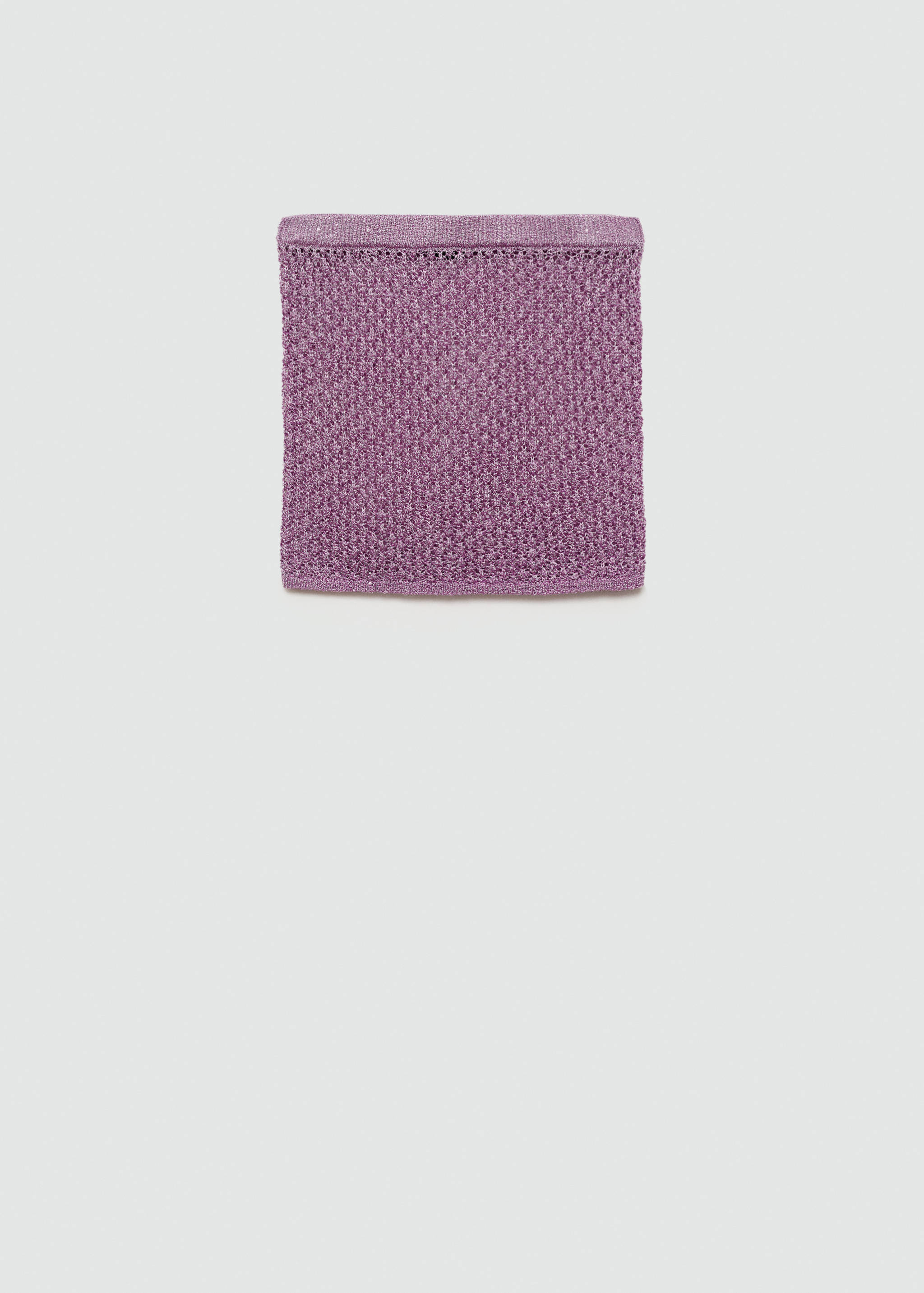 Openwork knitted mini-skirt - Article without model