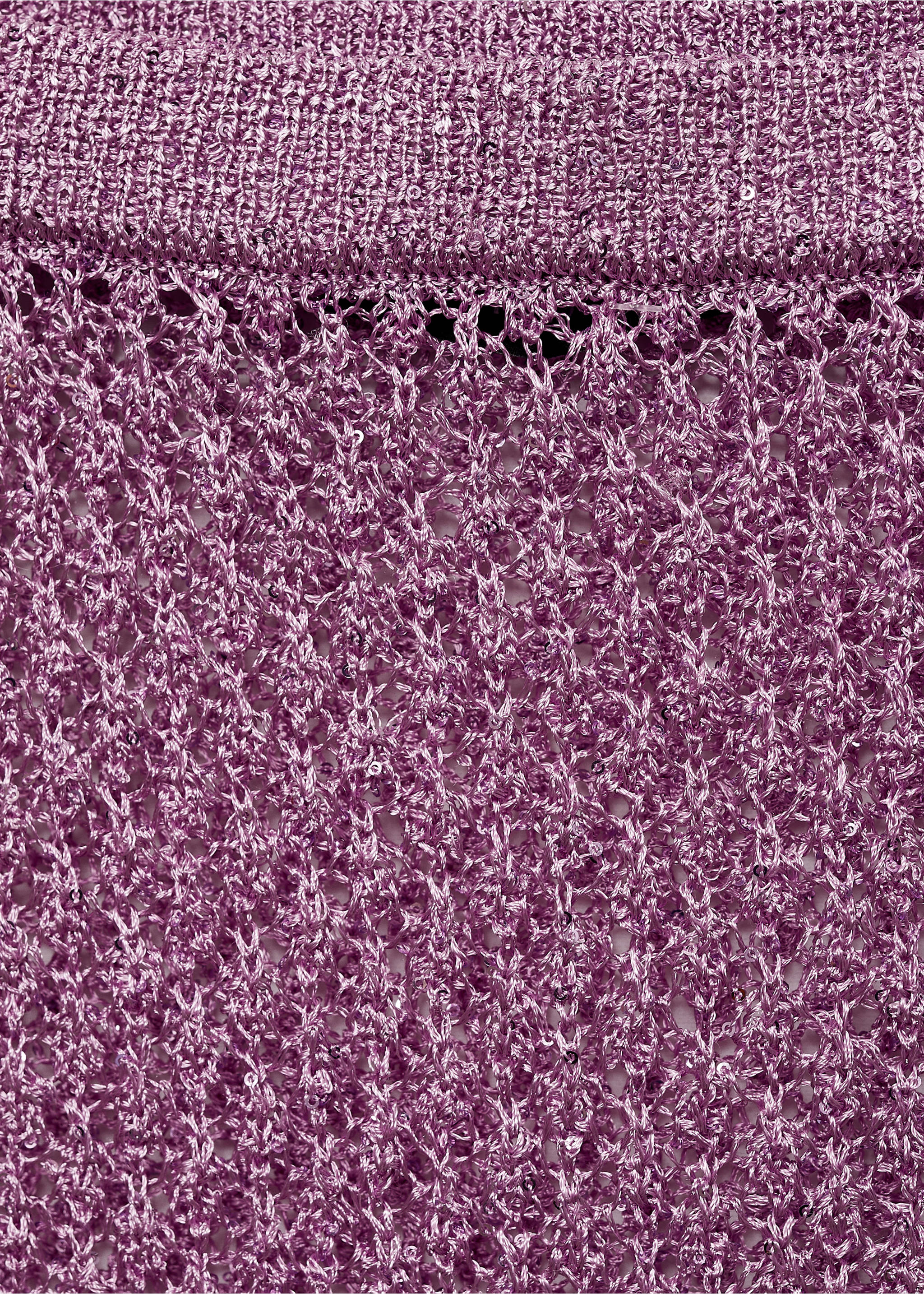 Openwork knitted mini-skirt - Details of the article 8, Purple. Ref: 77051506-00.