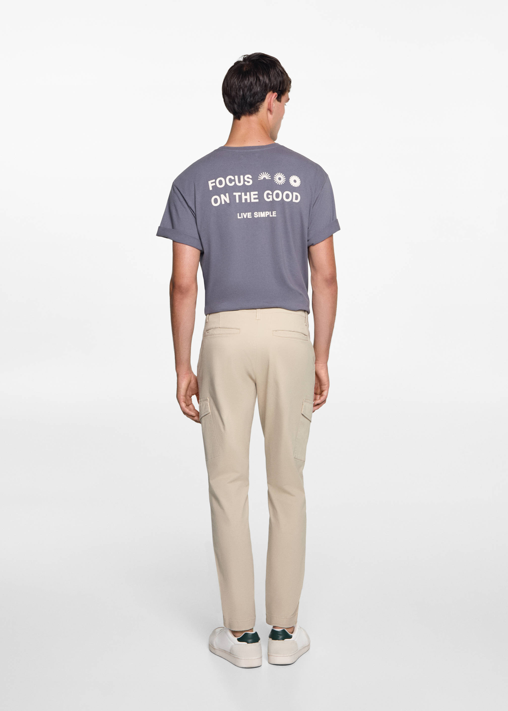 Cotton cargo trousers - Reverse of the article