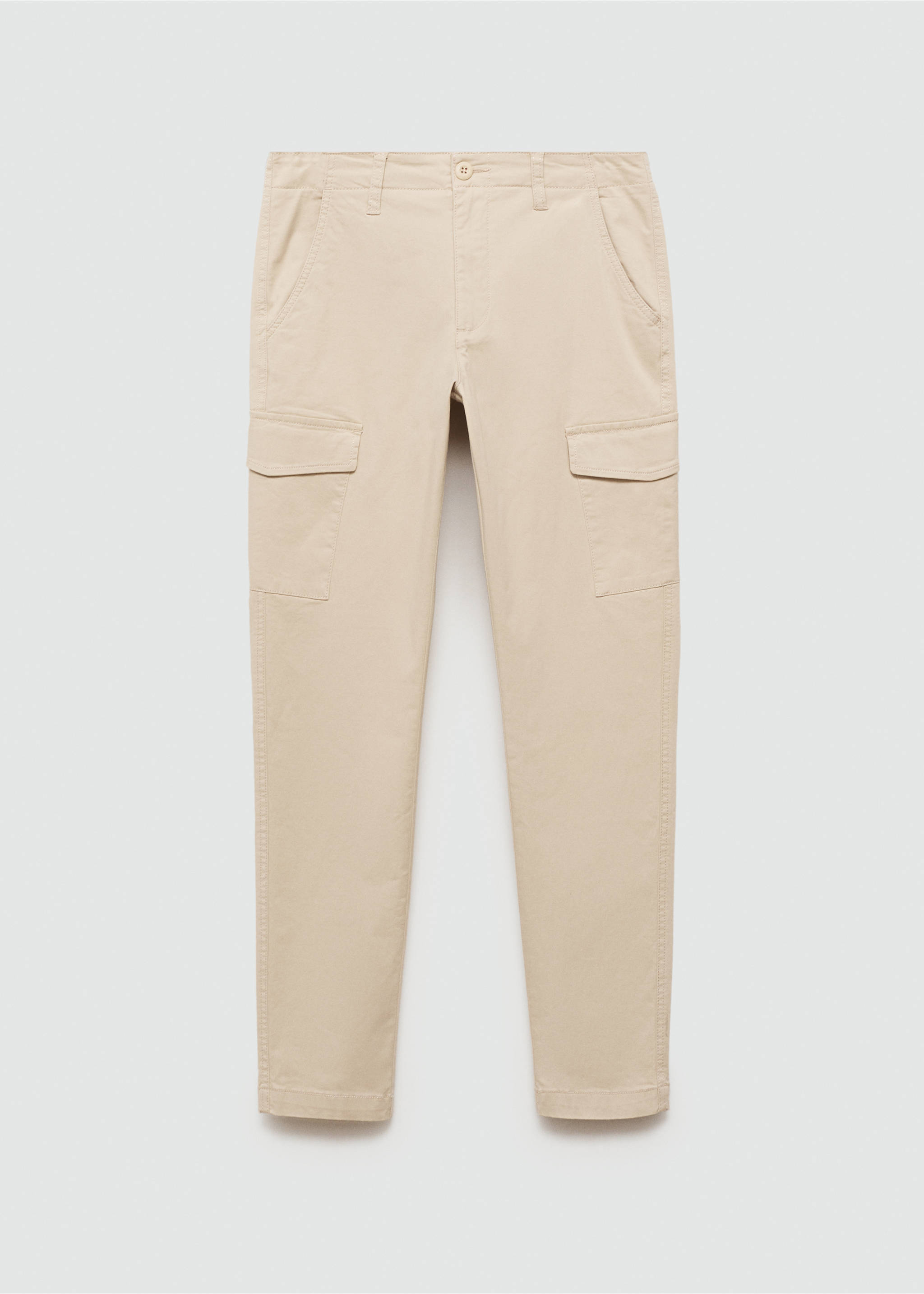 Cotton cargo pants - Article without model, Beige. Ref: 77051508-00.