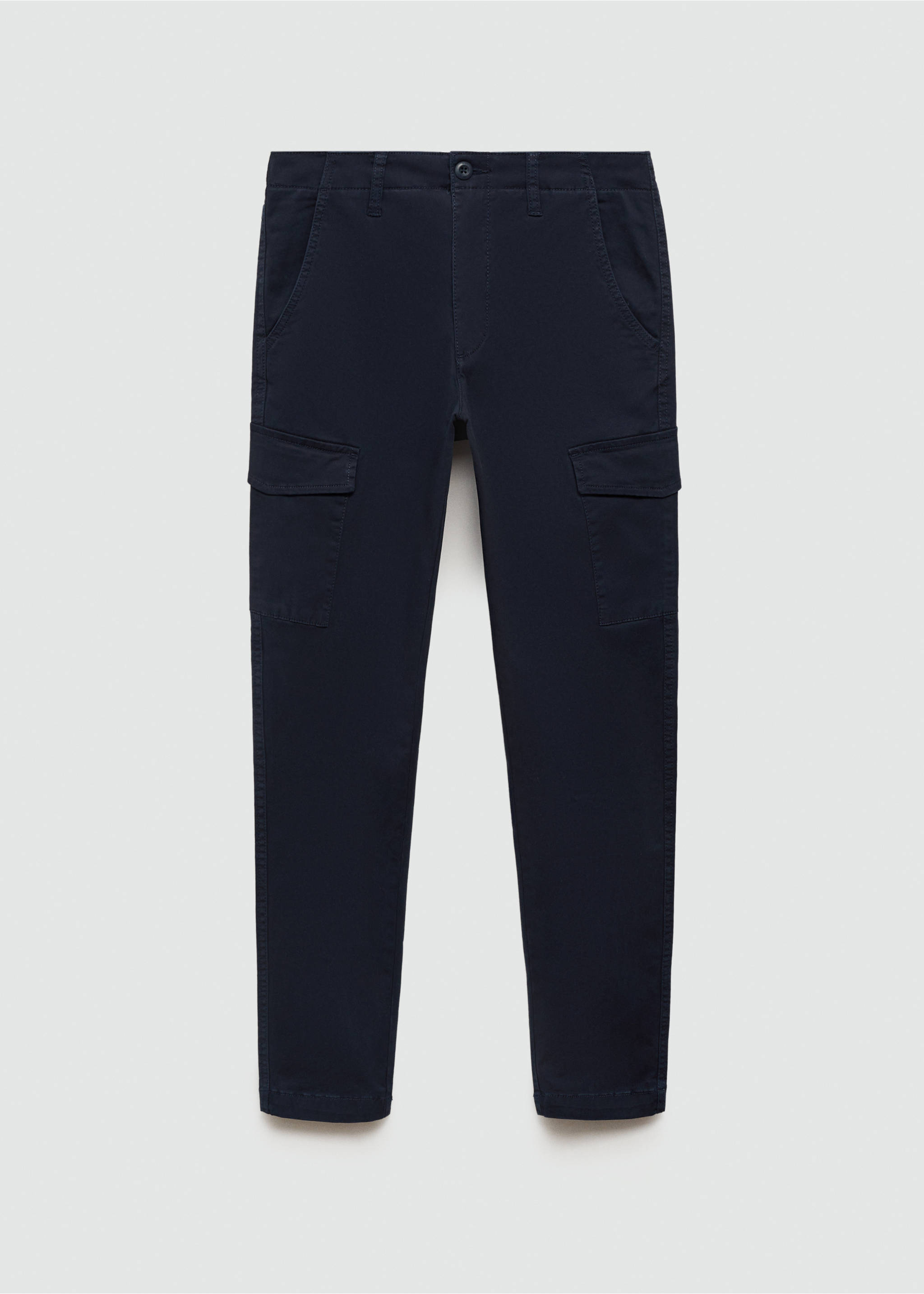 Cotton cargo pants - Article without model, Dark Navy. Ref: 77051508-00.