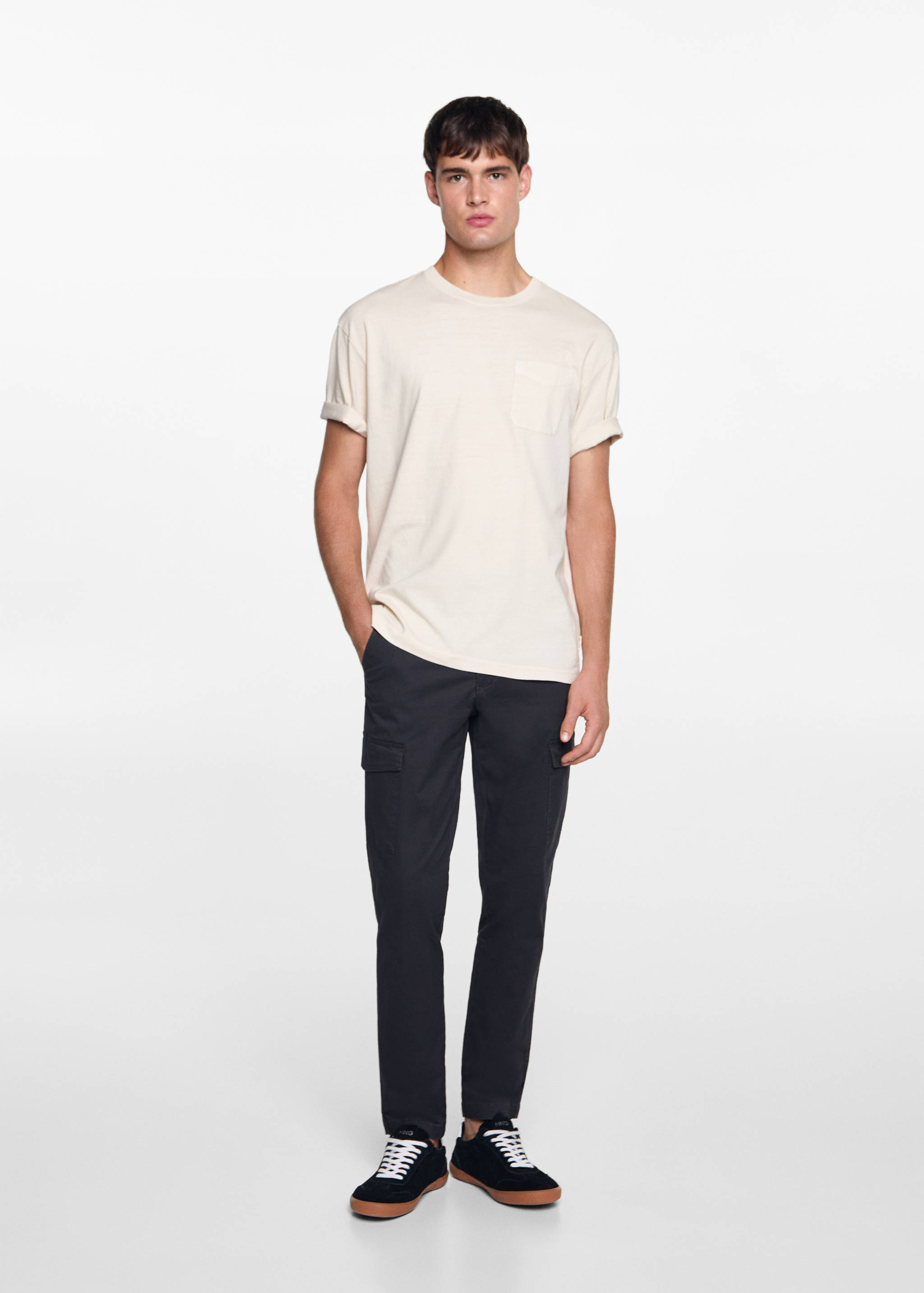 Cotton cargo trousers - General plane