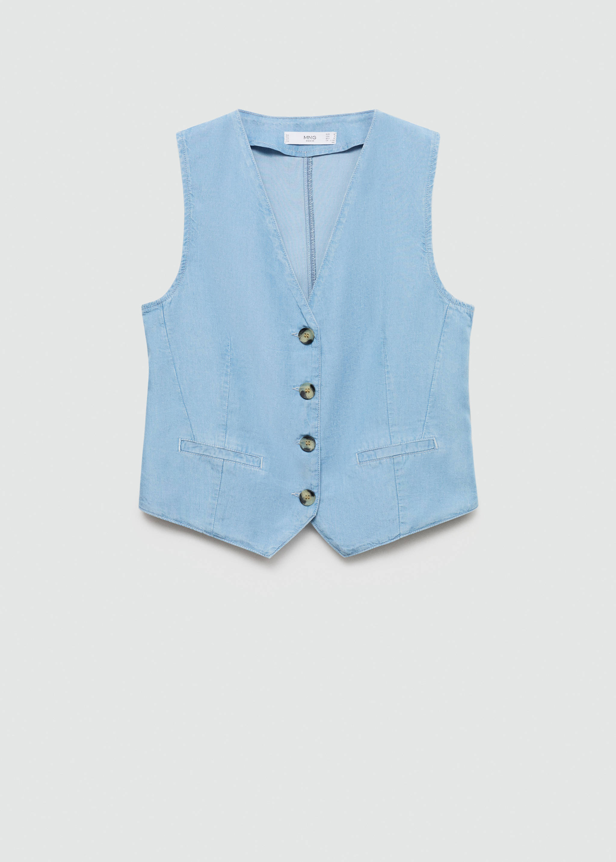 Lyocell-Weste mit Denim-Effekt - Artikel ohne Model